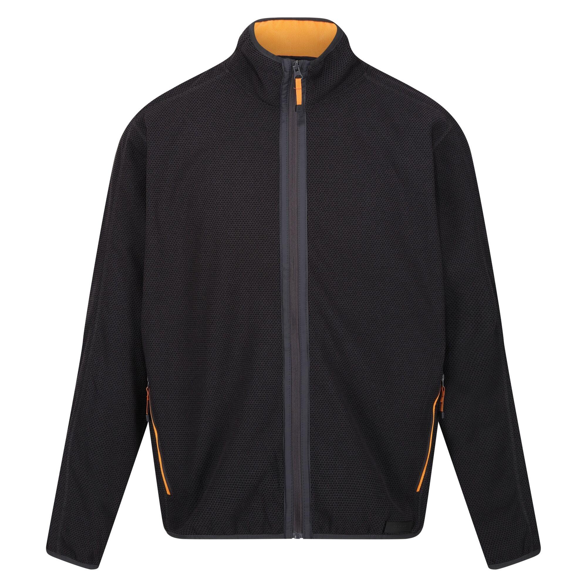 Mens Kinwood Full Zip Fleece Jacket (Ash/Orange Pepper) 1/5