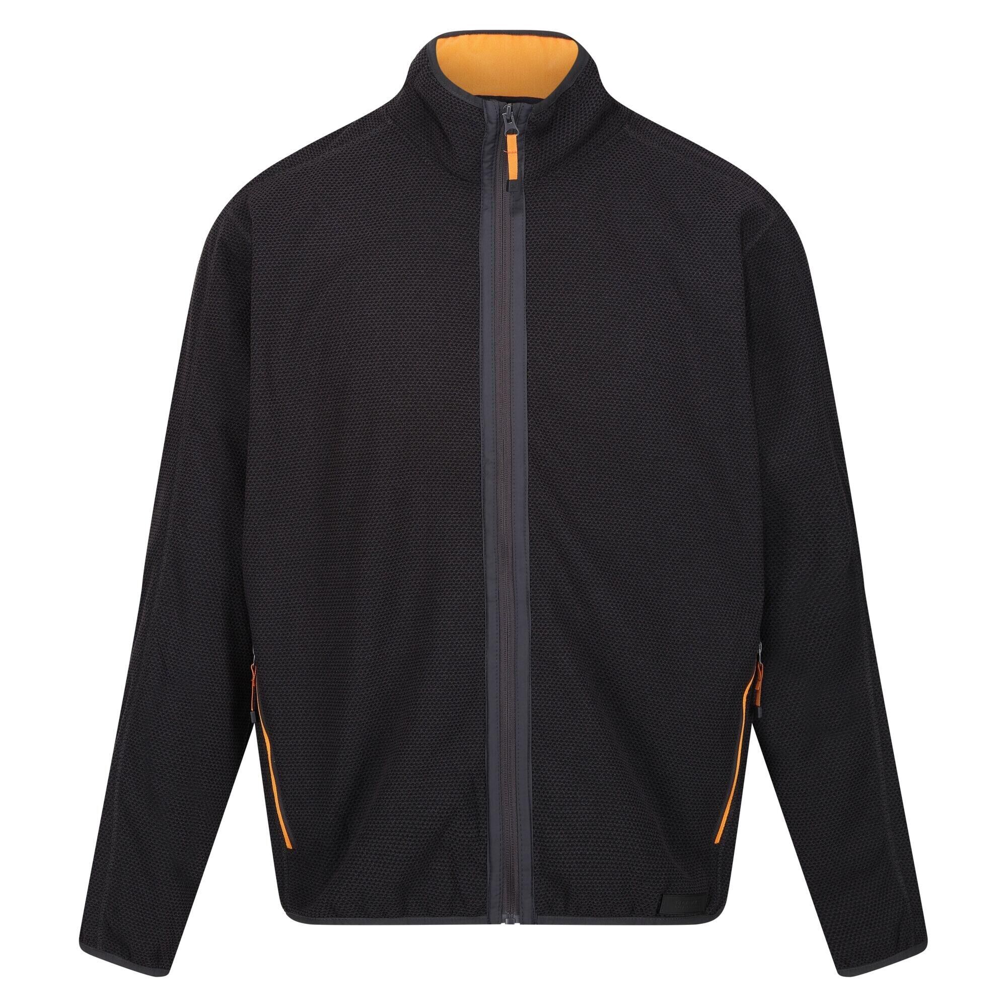 REGATTA Mens Kinwood Full Zip Fleece Jacket (Ash/Orange Pepper)