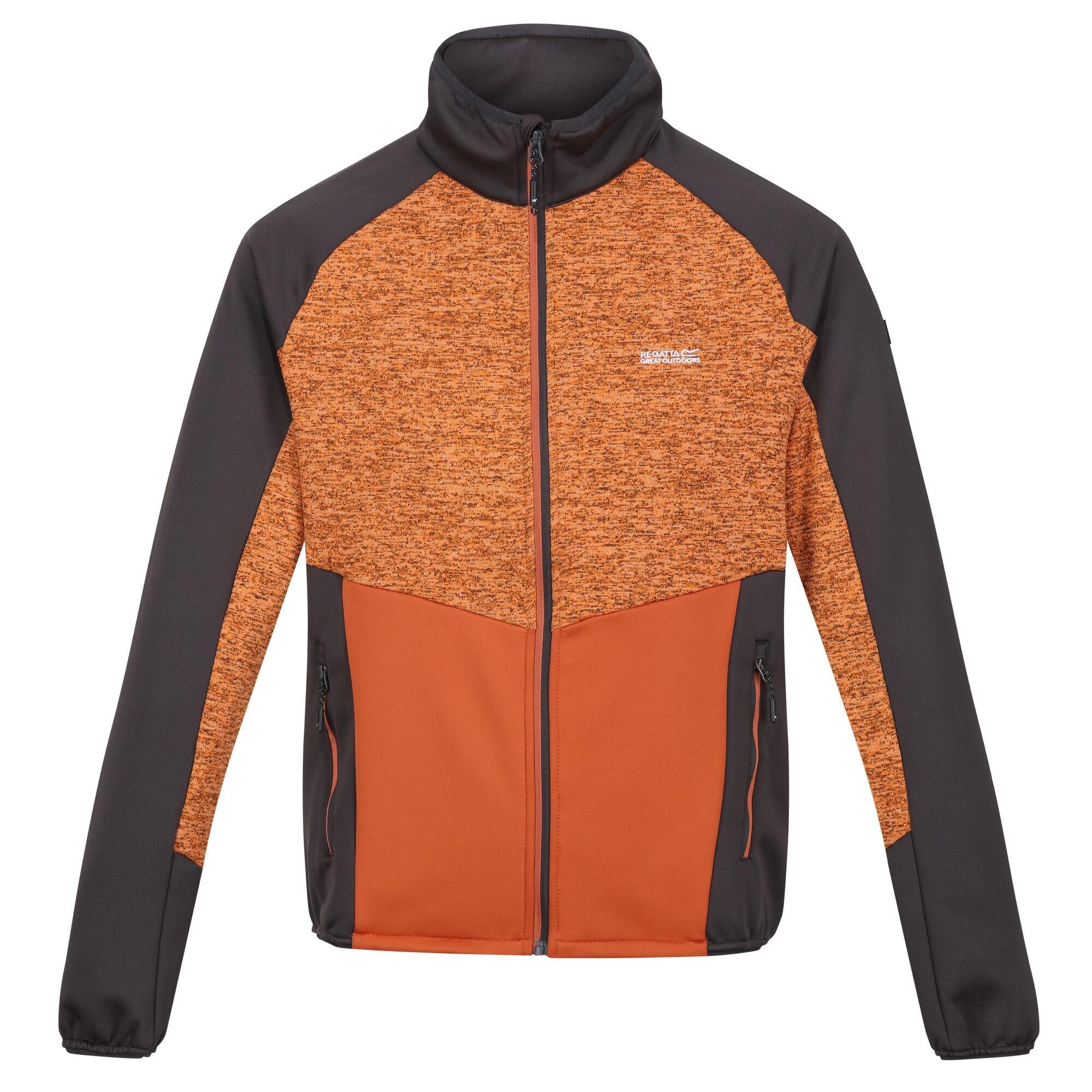 Mens Coladane V Marl Full Zip Fleece Jacket (Orange Pepper/Burnt Copper) 1/5