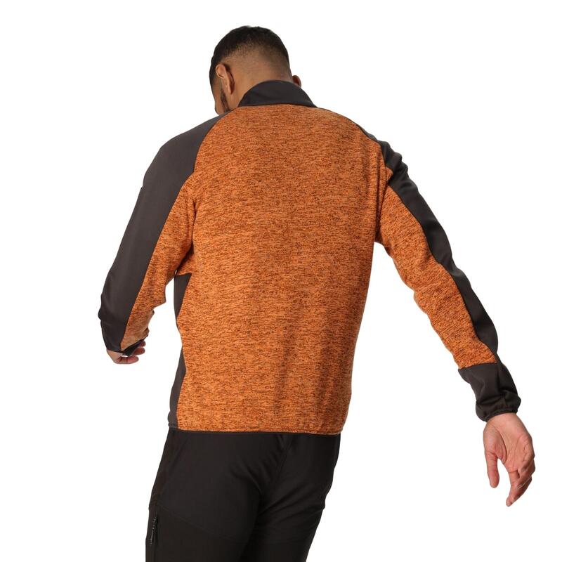 Forro Polar Coladane V de Jaspeada para Hombre Pimienta Naranja, Cobre Quemado