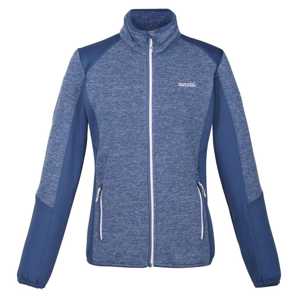 Womens/Ladies Lindalla V Marl Full Zip Fleece Jacket (Dusty Denim)