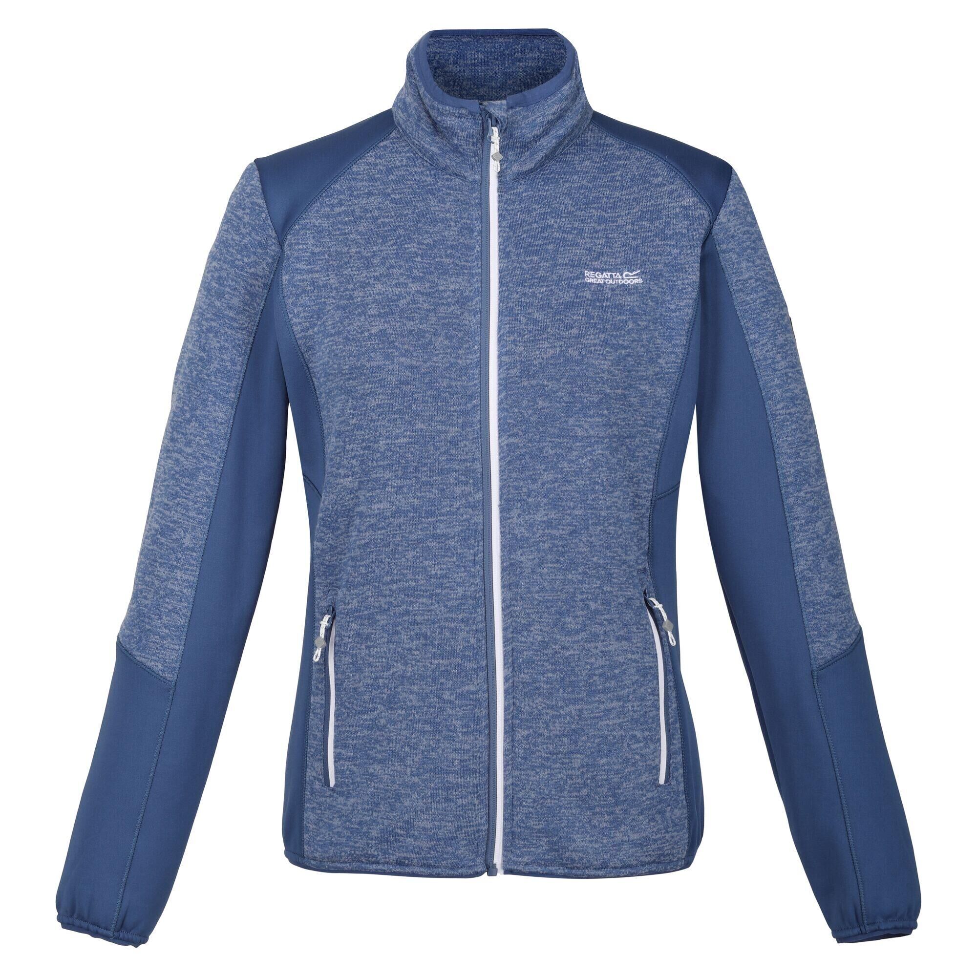 REGATTA Womens/Ladies Lindalla V Marl Full Zip Fleece Jacket (Dusty Denim)