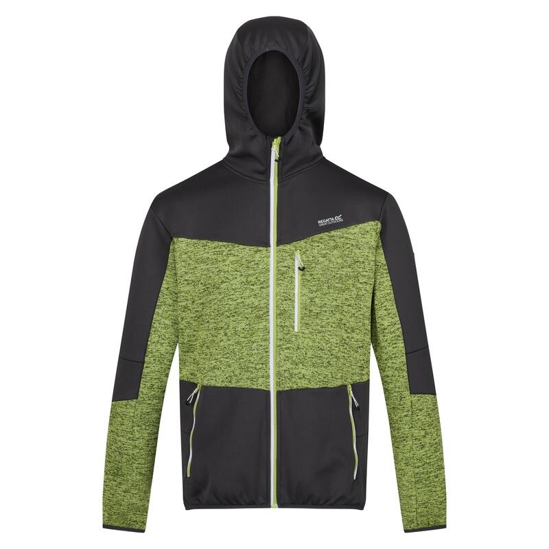 Heren Cadford V Marl Full Zip Fleecejack (Groen Alg/Seal Grijs)