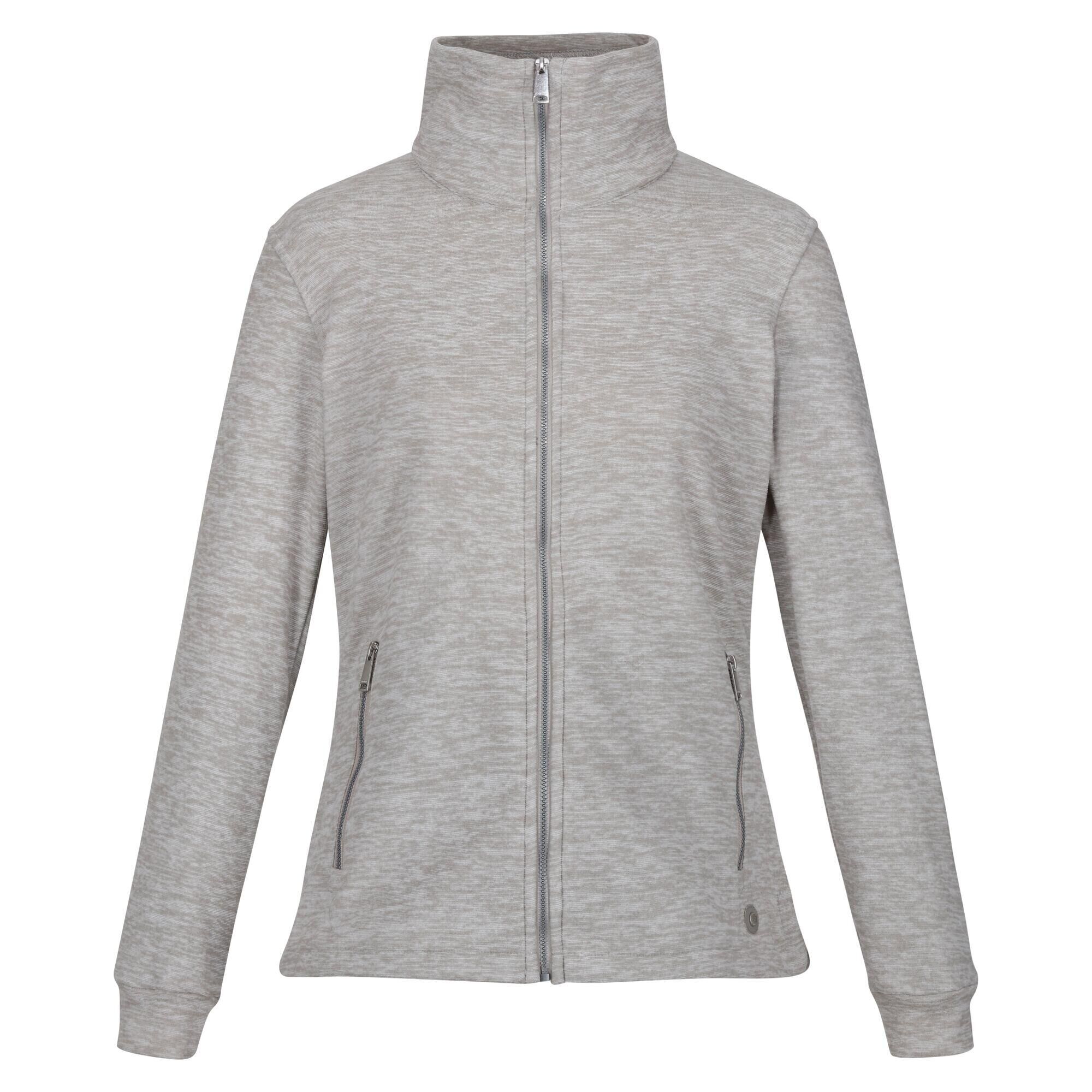REGATTA Womens/Ladies Azaelia Marl Full Zip Fleece Jacket (Paloma Grey)