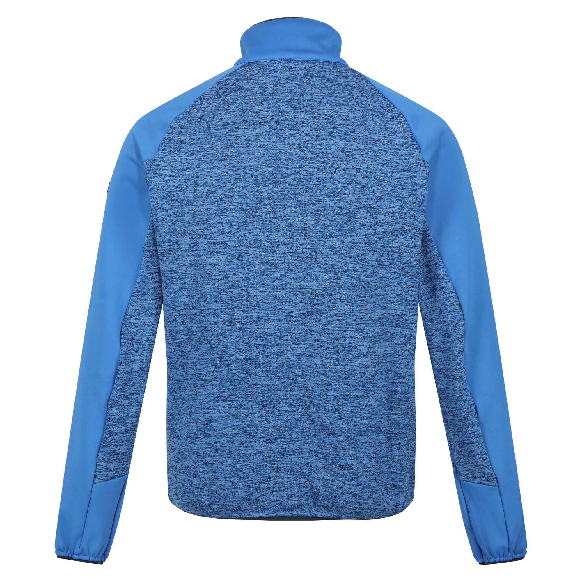 Mens Coladane V Marl Full Zip Fleece Jacket (Strong Blue/Danger Red) 2/5