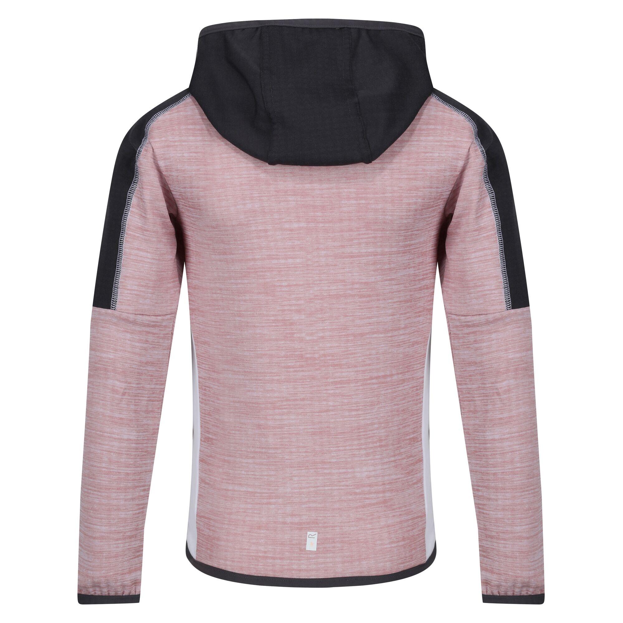 Childrens/Kids Burnton Full Zip Fleece Jacket (Dusky Rose/Seal Grey) 2/5