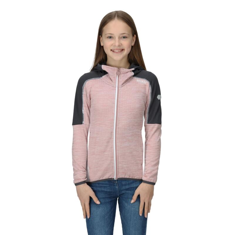 Burnton Full Zip Fleecejack voor kinderen/Kinderen (Dusky Rose/Seal Grey)