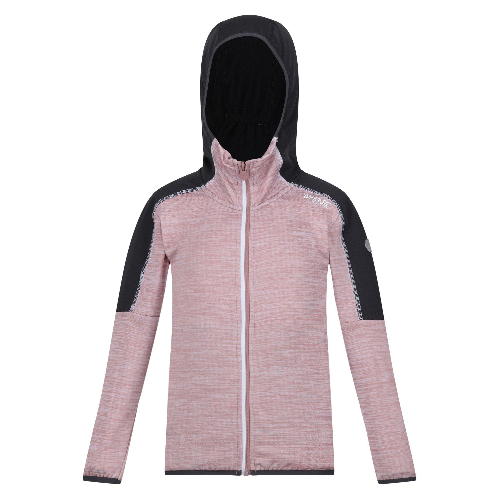 Childrens/Kids Burnton Full Zip Fleece Jacket (Dusky Rose/Seal Grey) 1/5