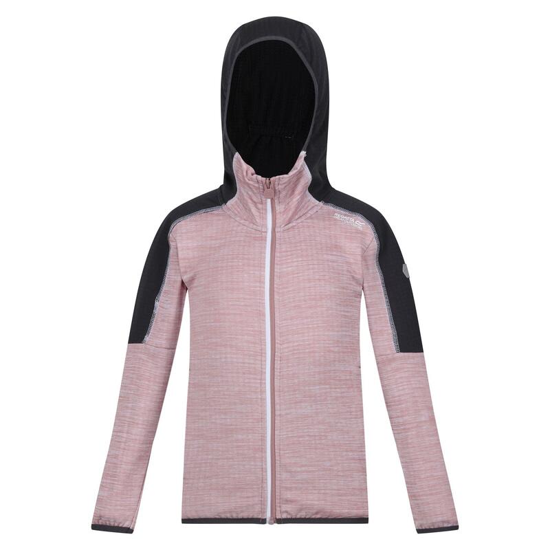 Burnton Full Zip Fleecejack voor kinderen/Kinderen (Dusky Rose/Seal Grey)