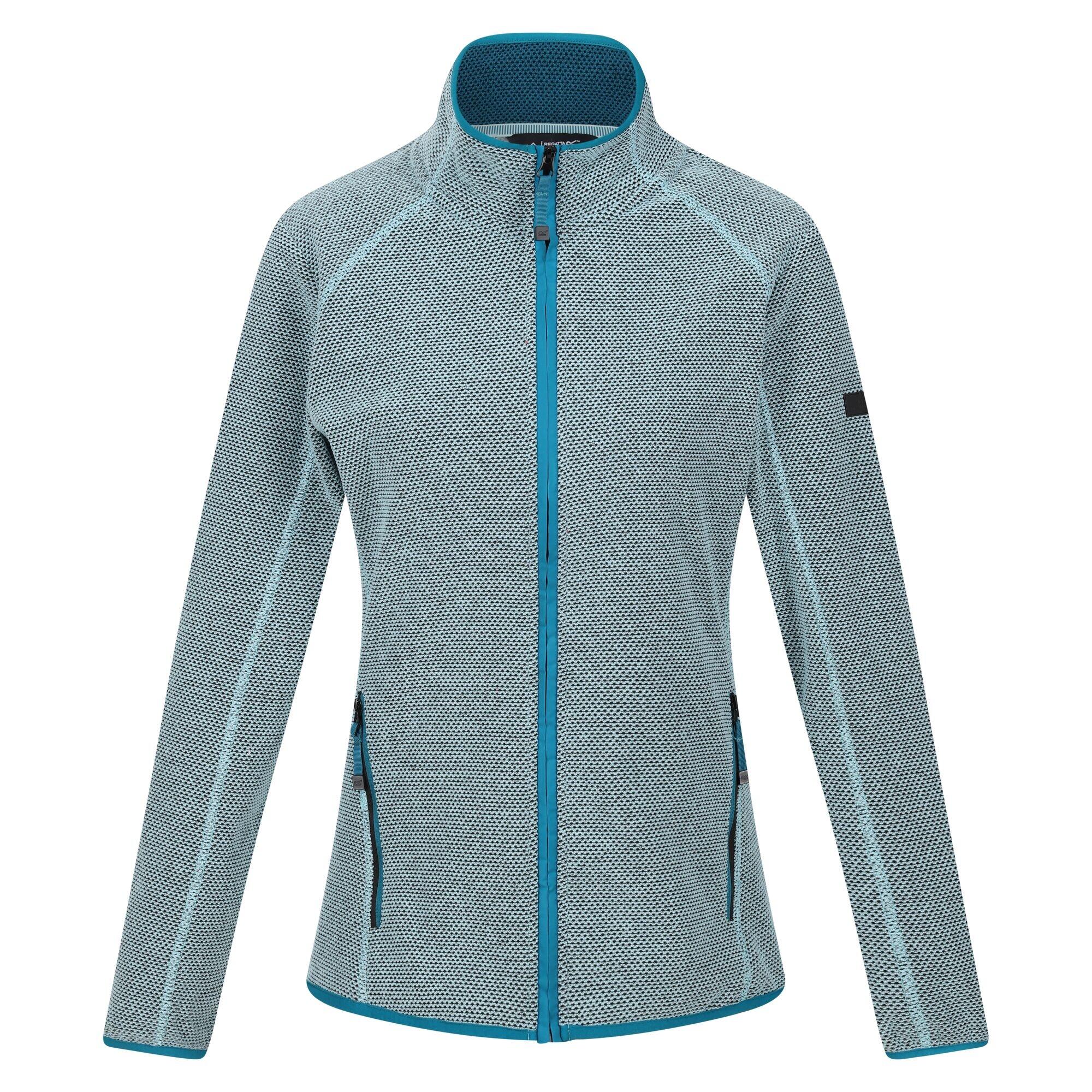 Women's KINWOOD fleece jacket (Pale blue / Dark teal)