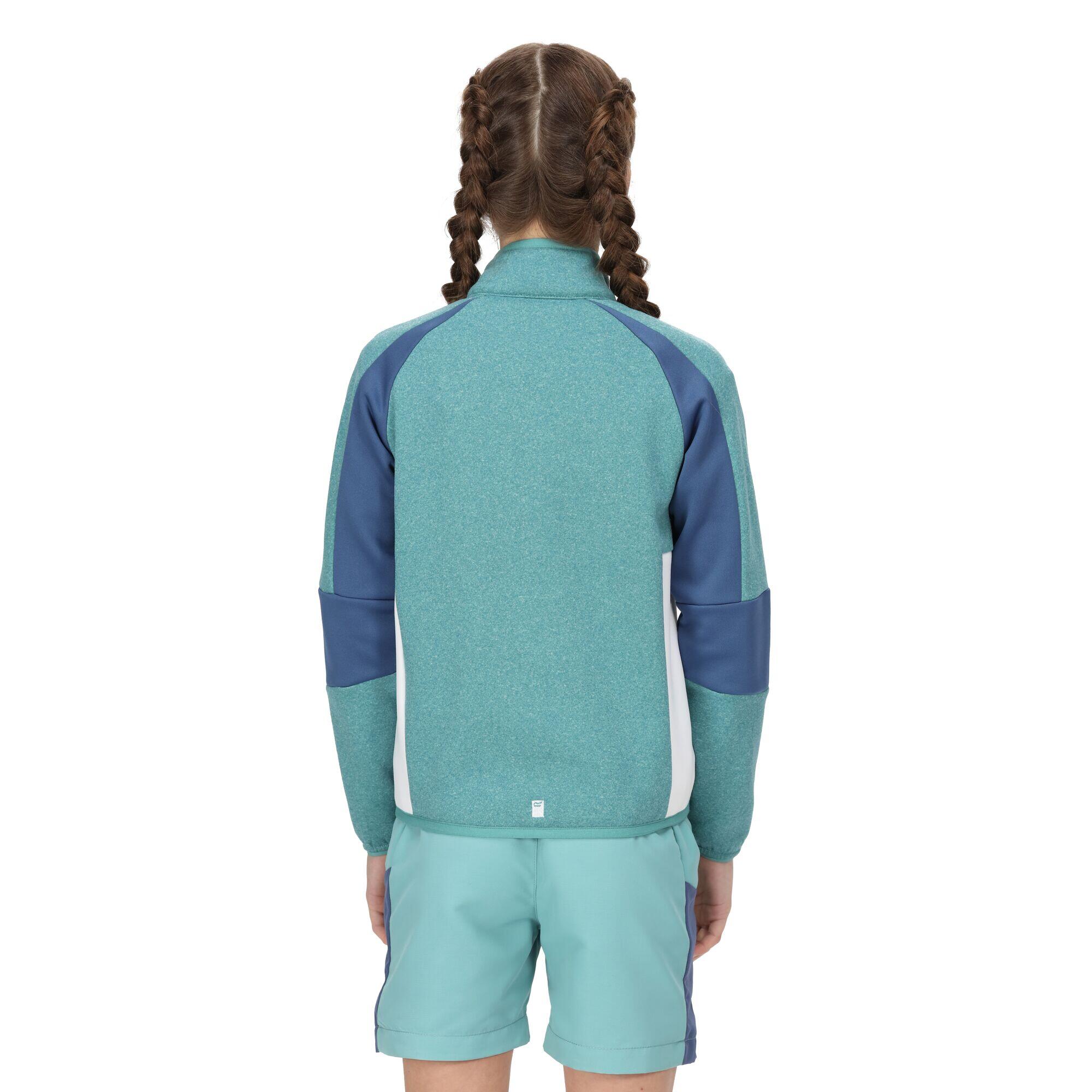 Childrens/Kids Oberon VII Marl Full Zip Fleece Jacket (Bristol Blue/Dusty Denim) 4/5