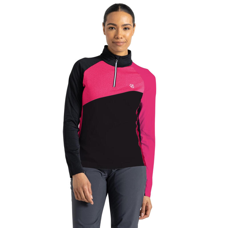 "Ice" Midlayer für Damen Reines Rosa/Schwarz