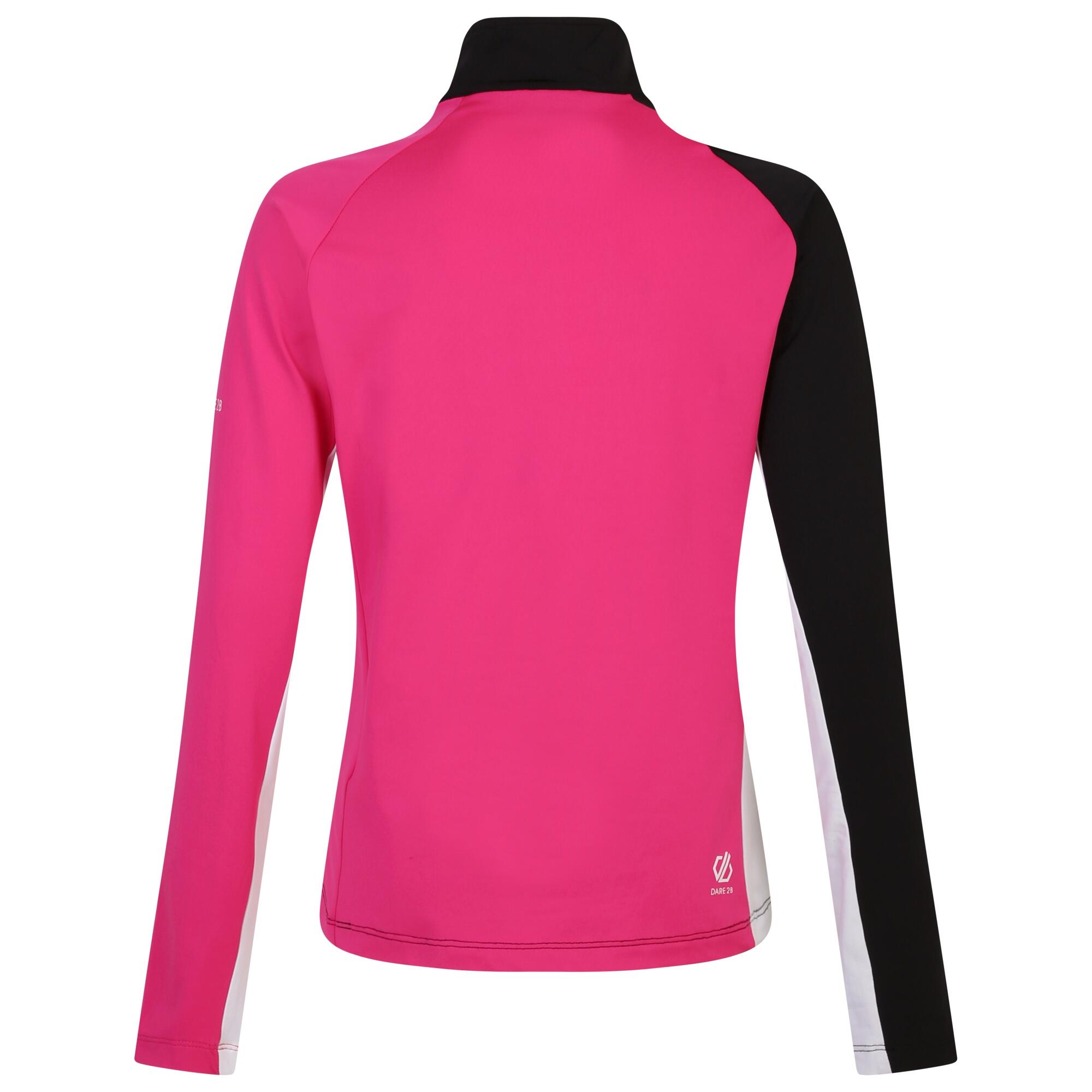 Womens/Ladies Ice Core Stretch Midlayer (Pure Pink/Black) 2/5