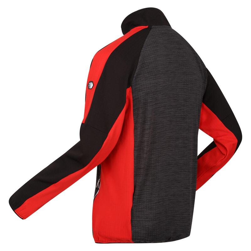 Veste polaire HEPLEY Homme (Gris phoque / Rouge cadmium)