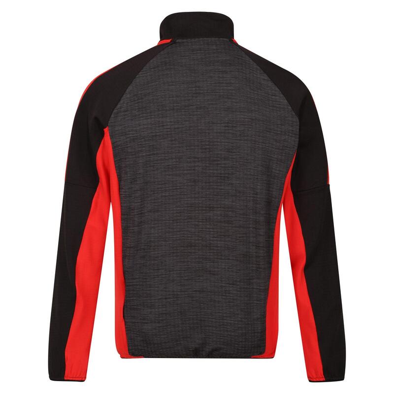 Veste polaire HEPLEY Homme (Gris phoque / Rouge cadmium)