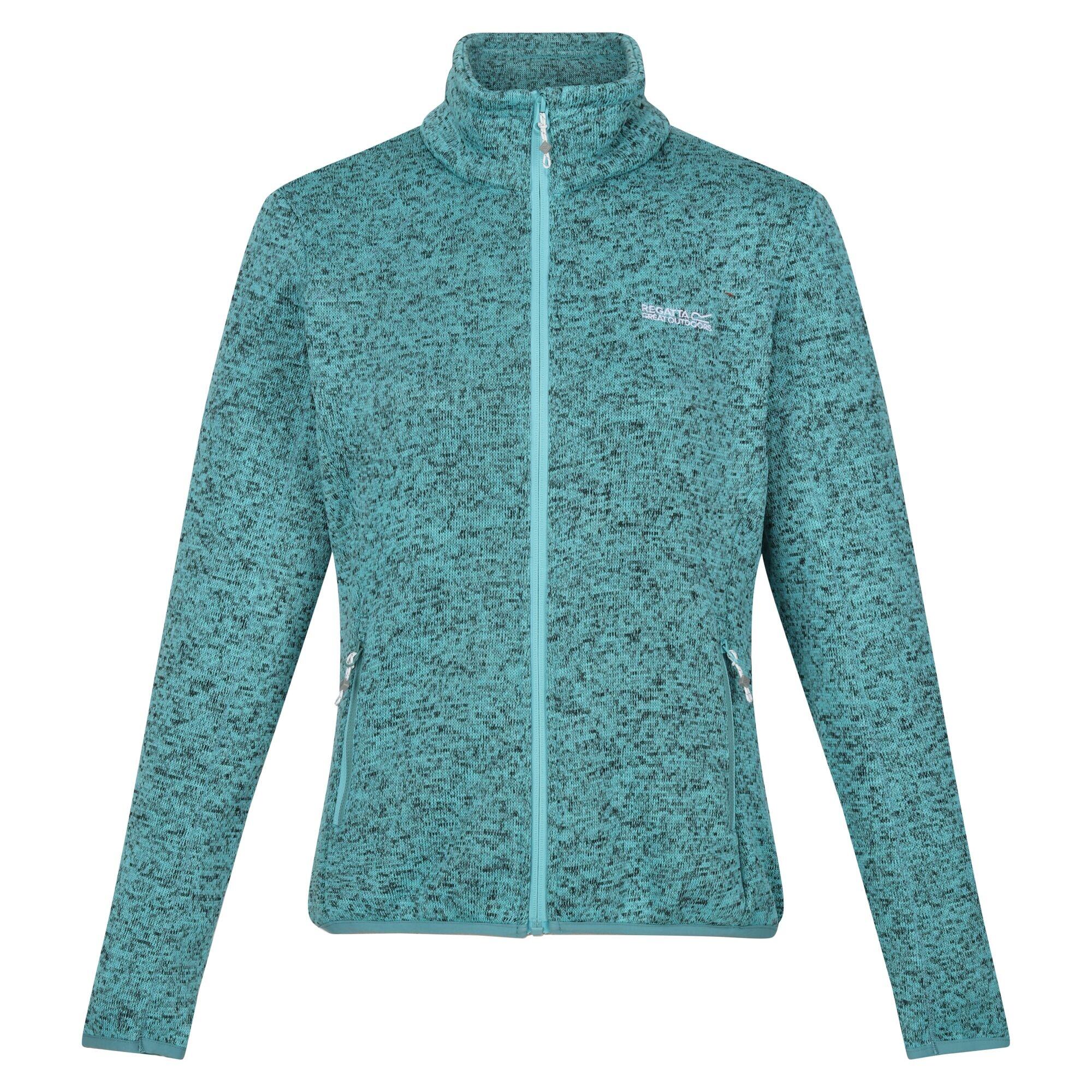 Womens/Ladies Newhill Marl Full Zip Fleece Jacket (Amazonite) 1/5