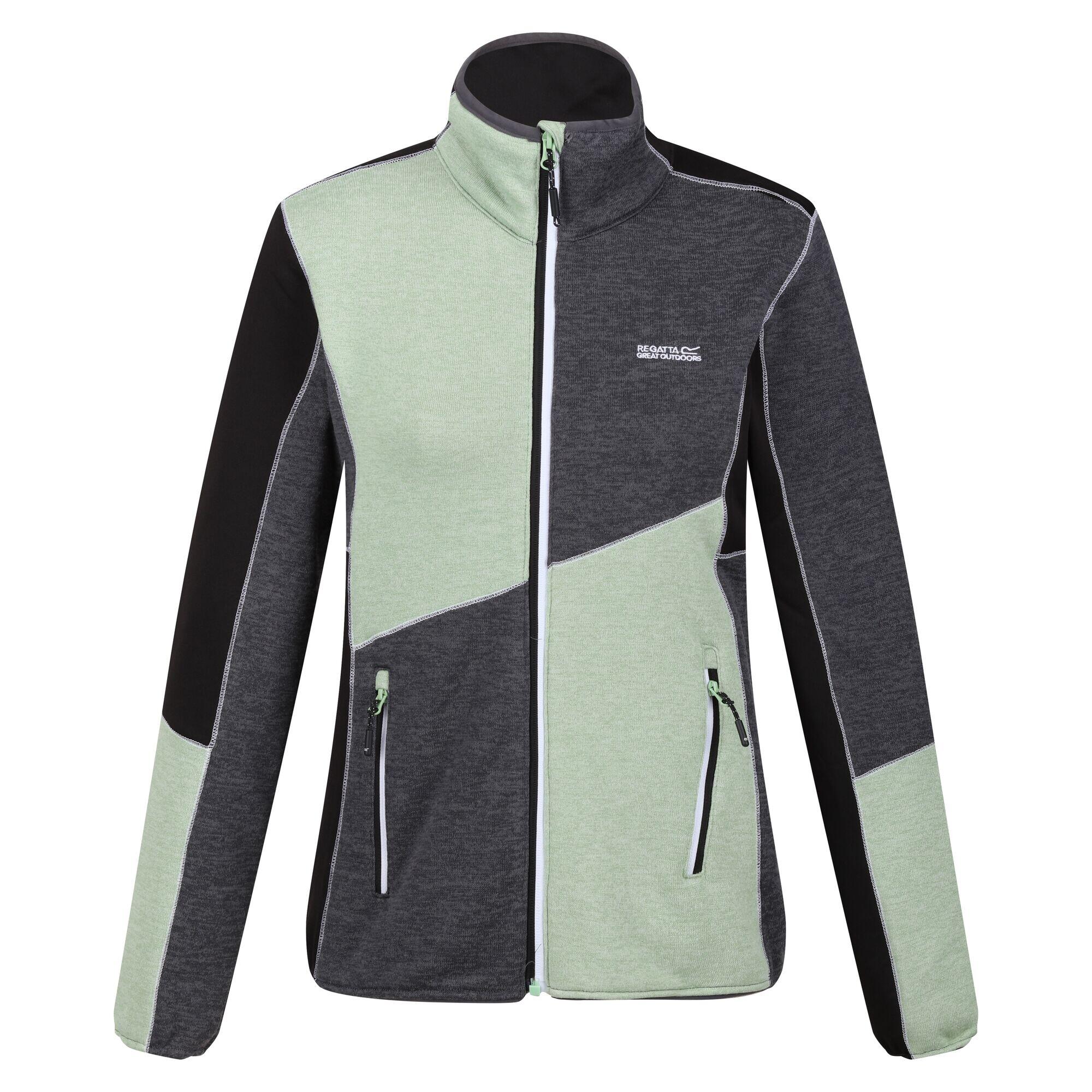 Women's LINDALLA fleece jacket (Pale blue / Dark teal)