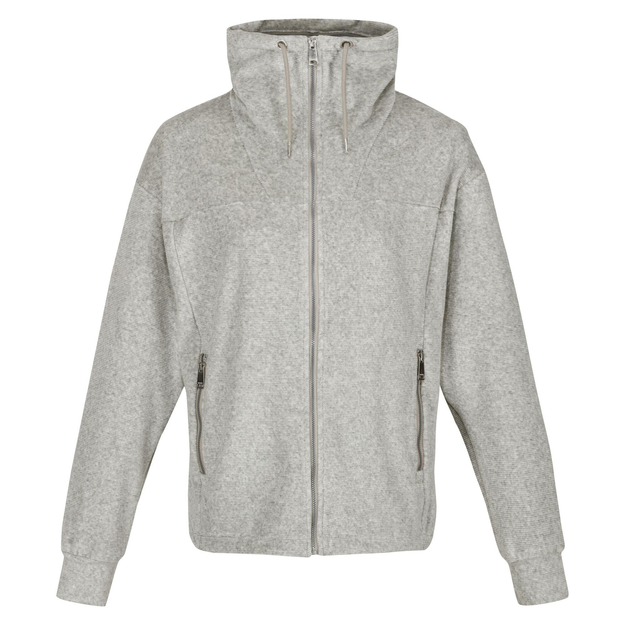 "Jessalyn" Fleecejacke Durchgehender Reißverschluss für Damen Palomagrau Marl 2/7