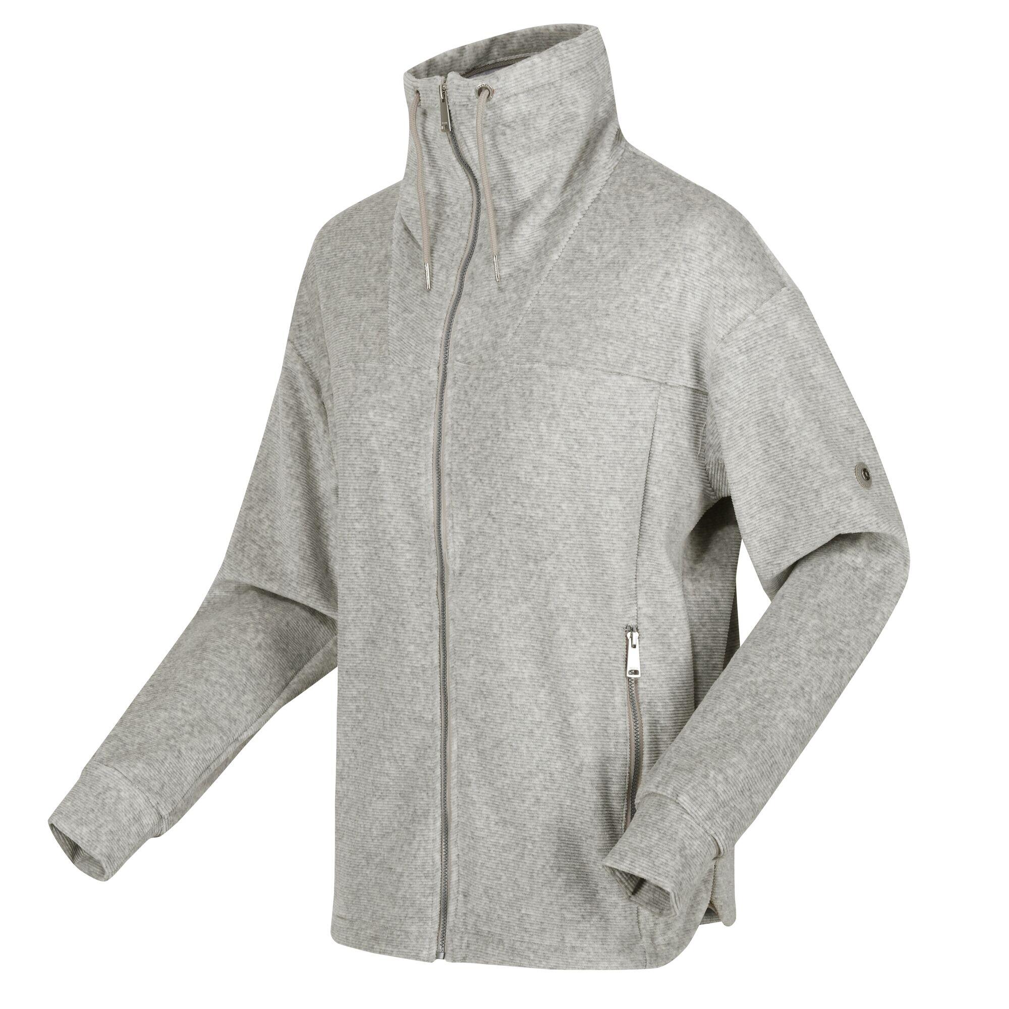 "Jessalyn" Fleecejacke Durchgehender Reißverschluss für Damen Palomagrau Marl 4/7