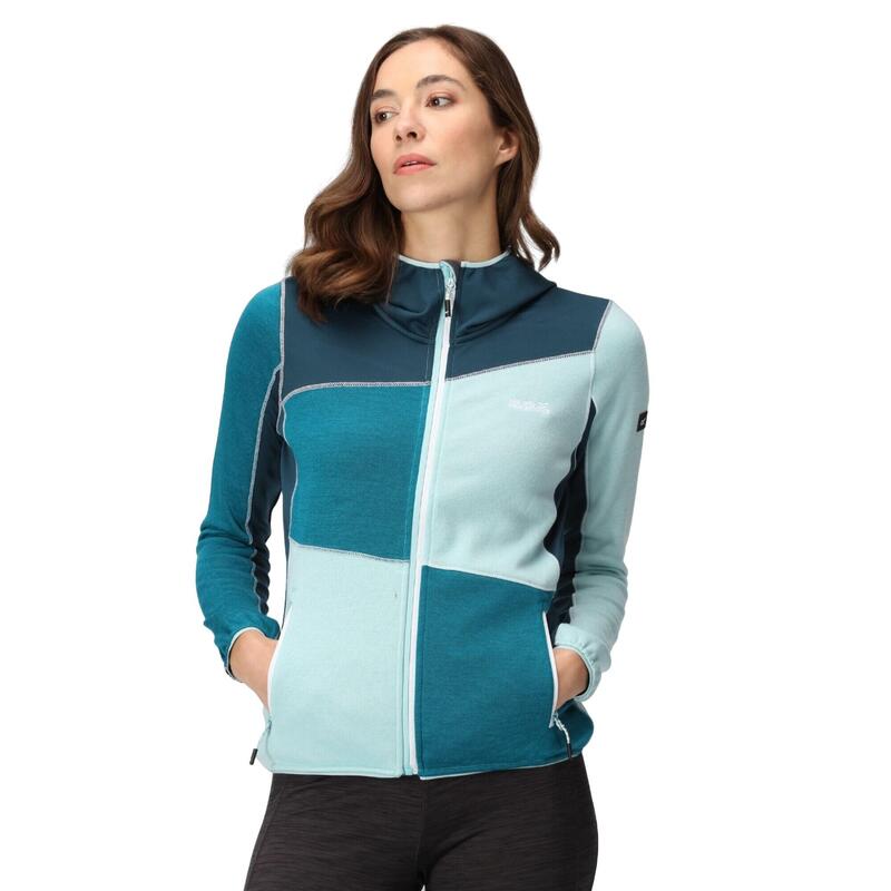 Veste polaire WALBURY Femme (Bleu pâle / Bleu sarcelle sombre)