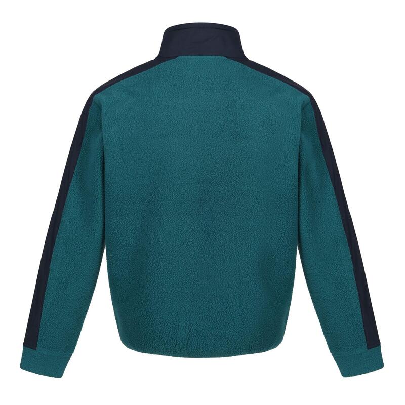 Camisola de lã Vintage para homem Verde abeto/marinho