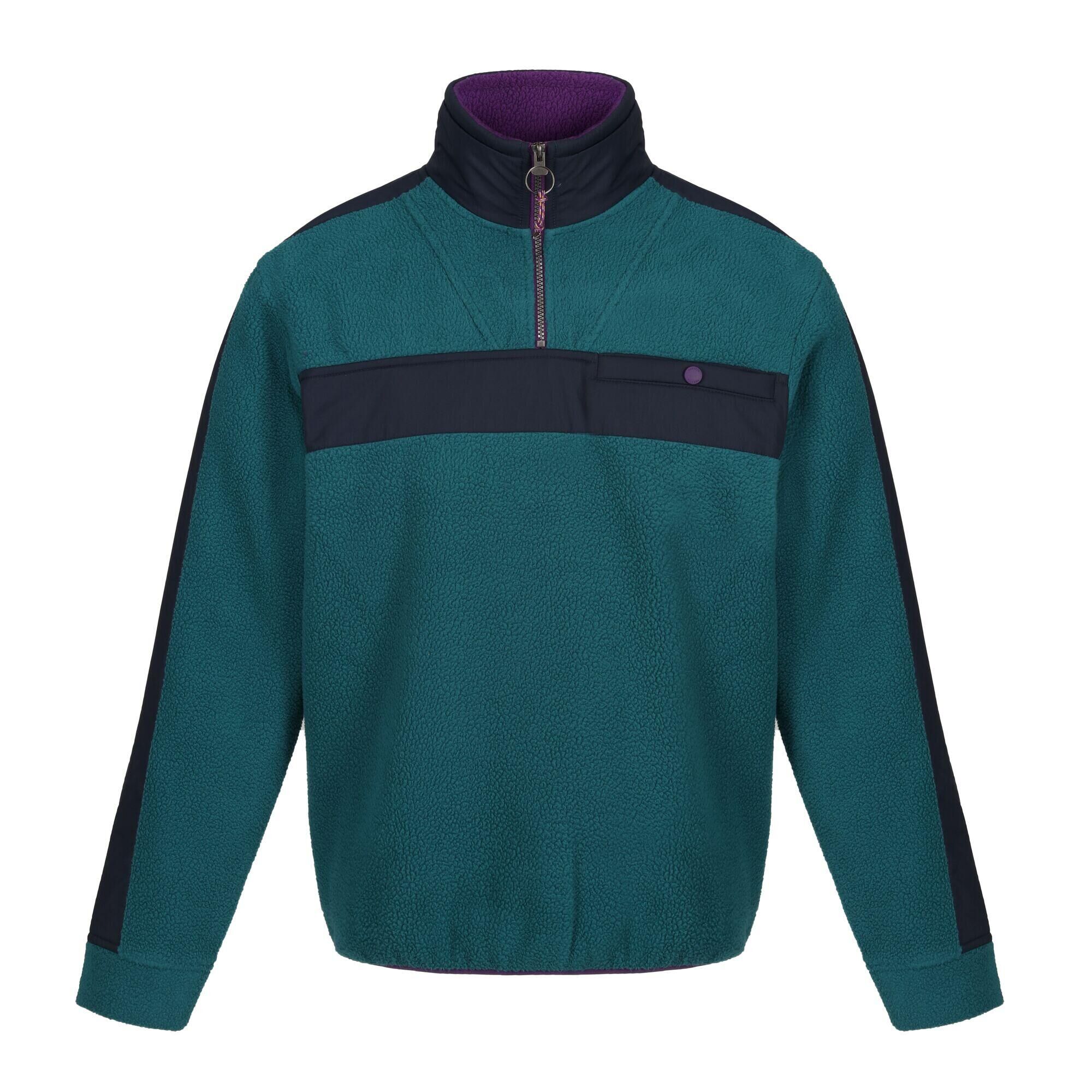 Kalenji Decathlon Men’s Sweater Black Gray 1/4 Zip Micro-fleece Lined XS 