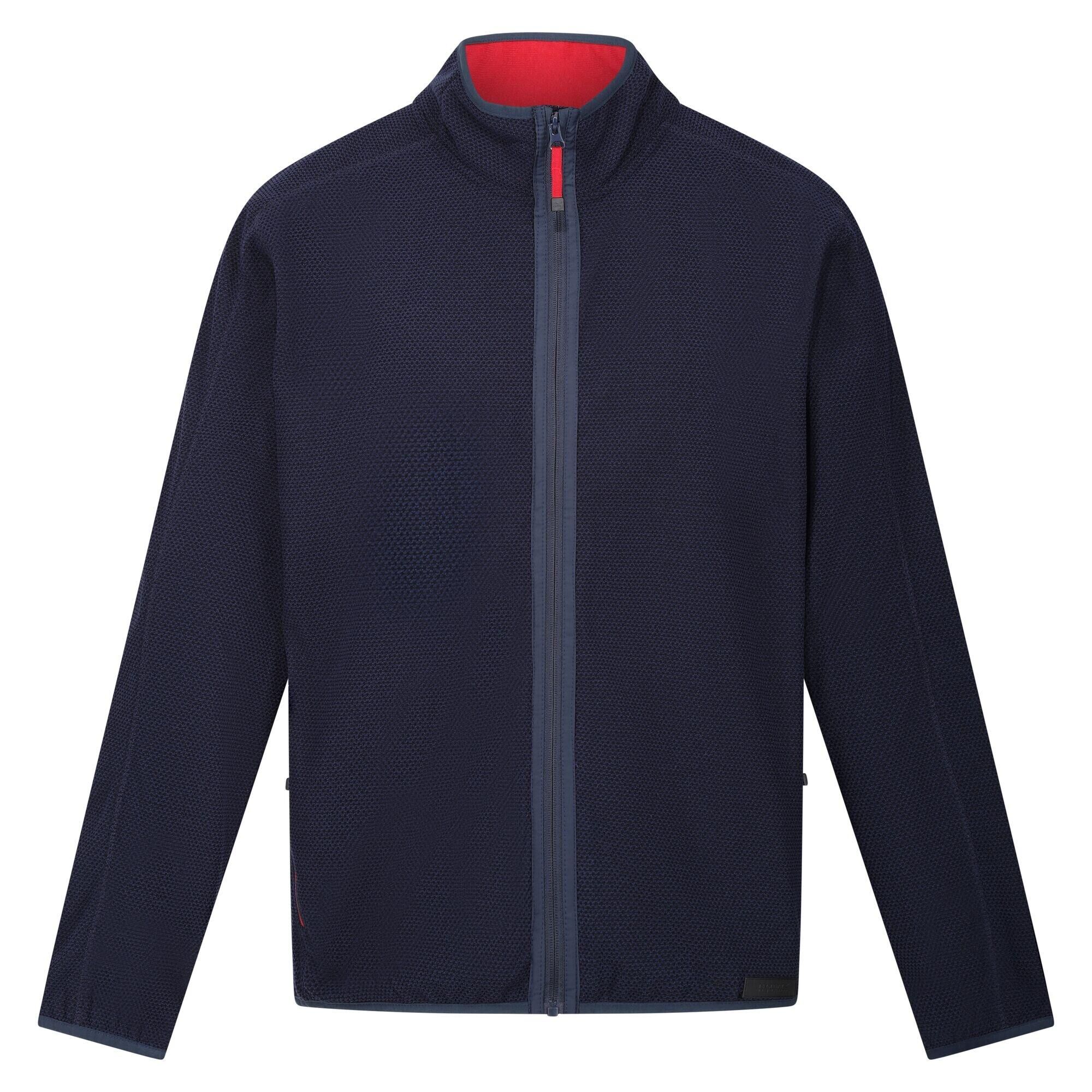 REGATTA Mens Kinwood Full Zip Fleece Jacket (Navy/Danger Red)