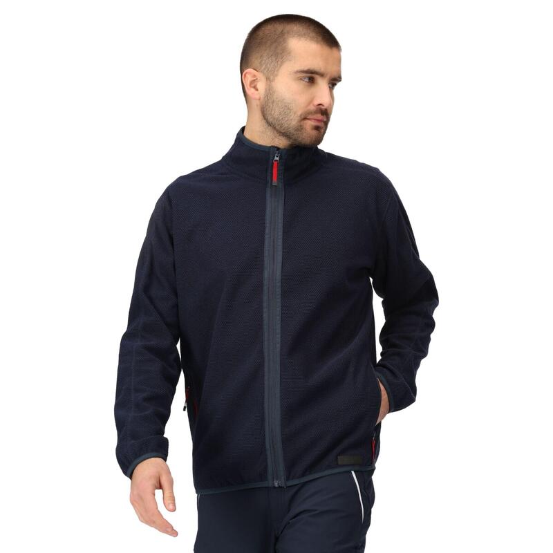 Veste polaire KINWOOD Homme (Bleu marine / Rouge danger)