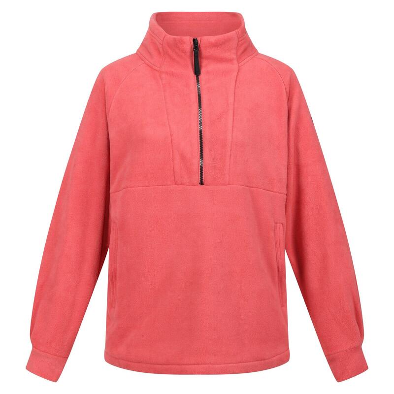 Dames Lavendon Half Zip Fleece Top (Mineraal Rood)