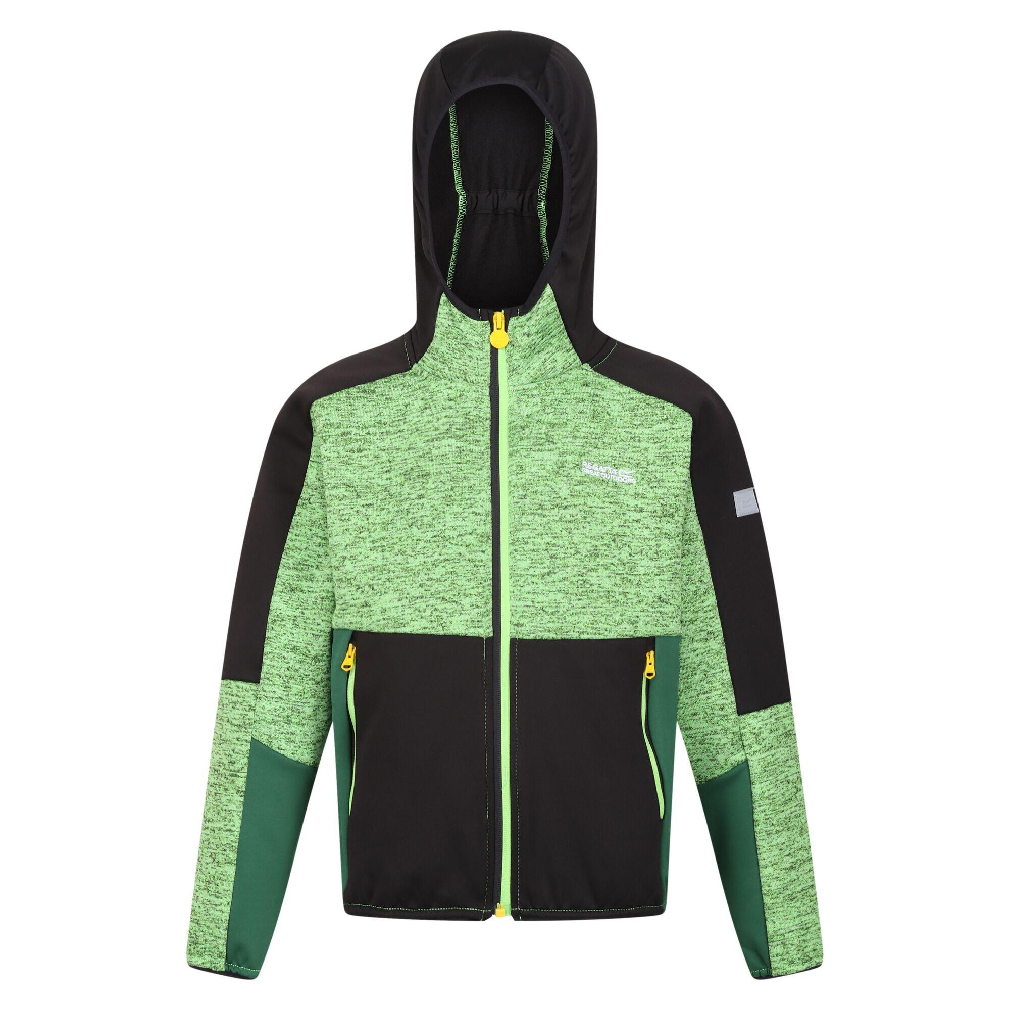 REGATTA Childrens/Kids Dissolver VII Full Zip Fleece Jacket (Jasmine Green/Black)