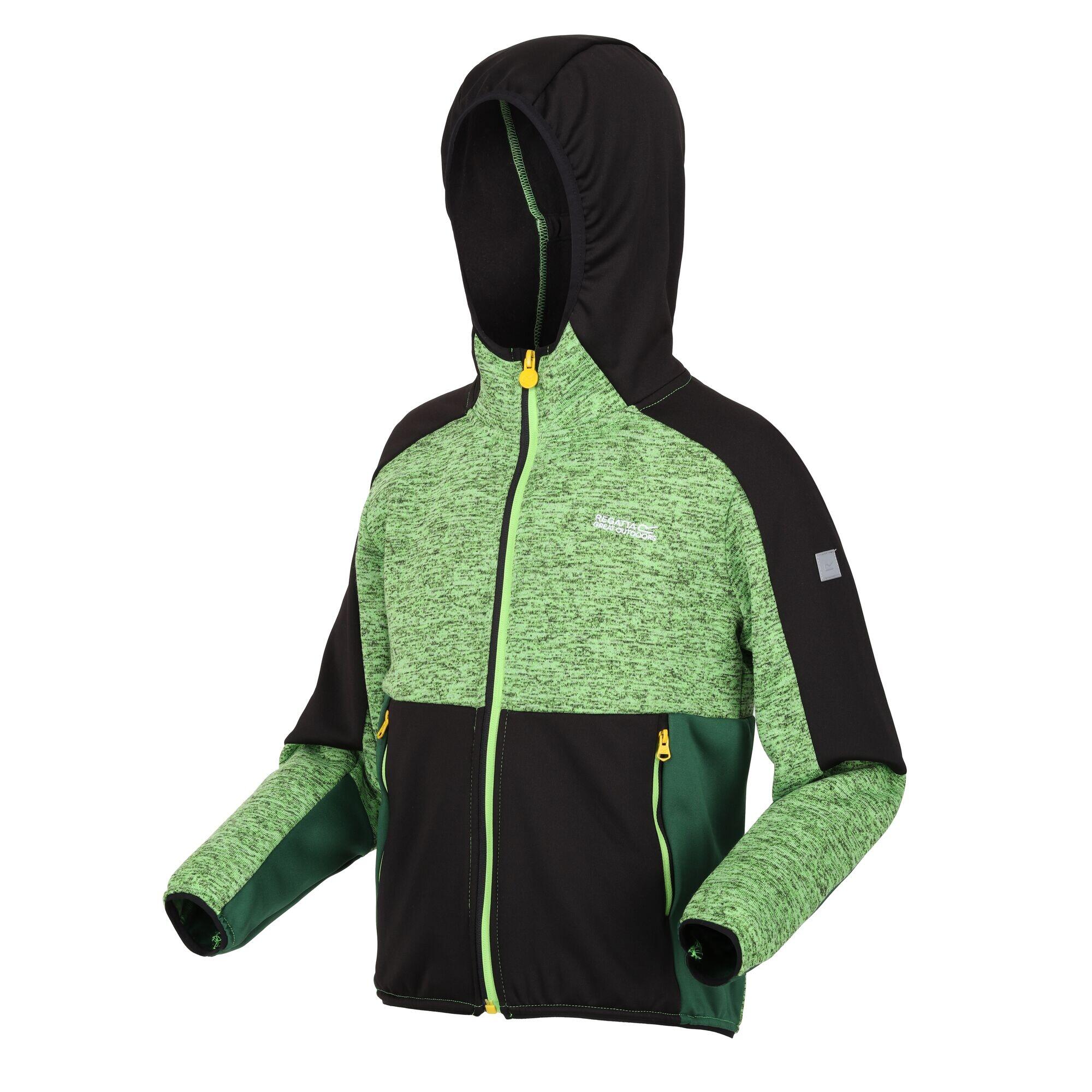 DISSOLVER Children's fleece jacket (Jasmine green / Black)