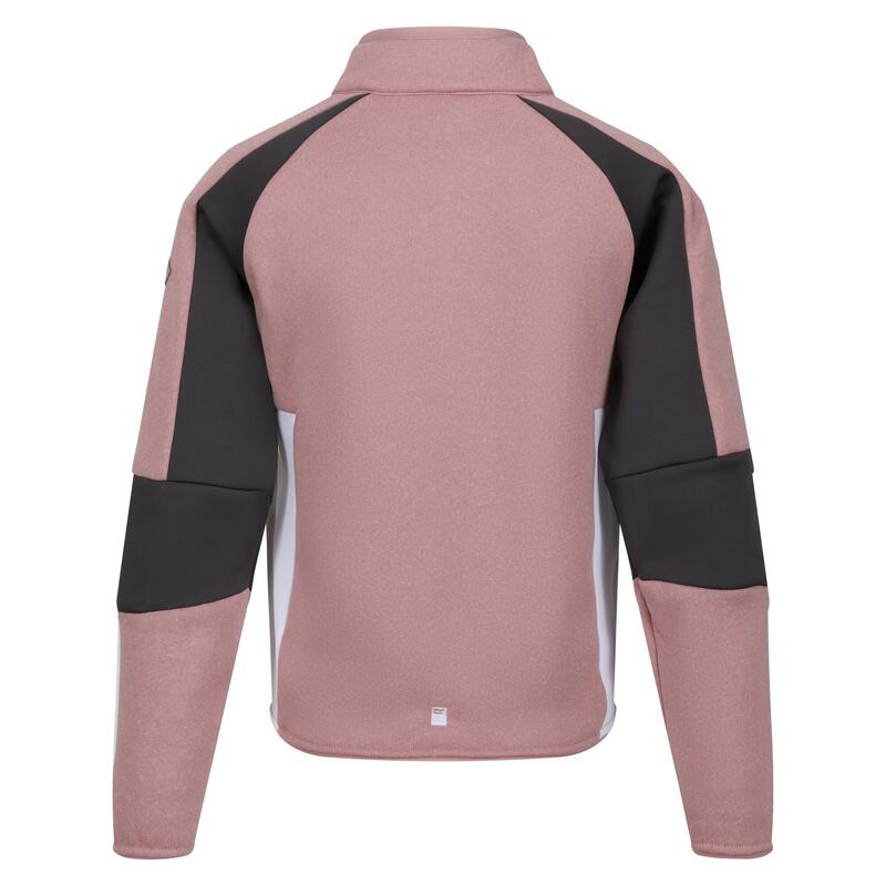 Forro Polar Oberon VII de Jaspeada para Niños/Niñas Rosa Dusky, Gris Seal