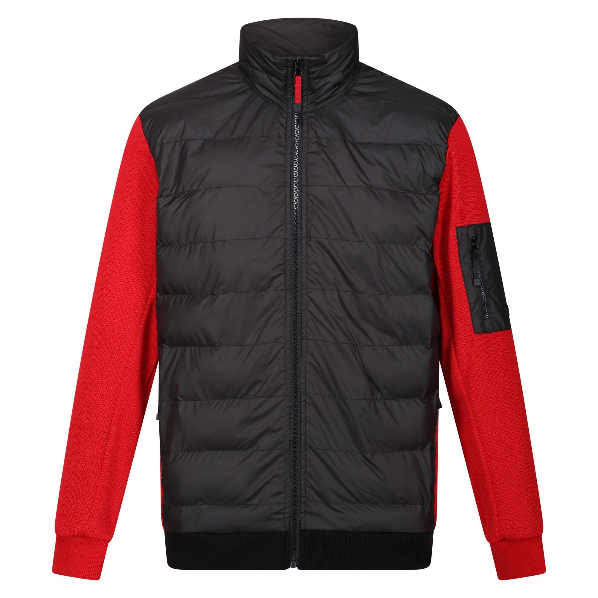 Mens Colliston Baffled Fleece Jacket (Black/Danger Red) 1/5
