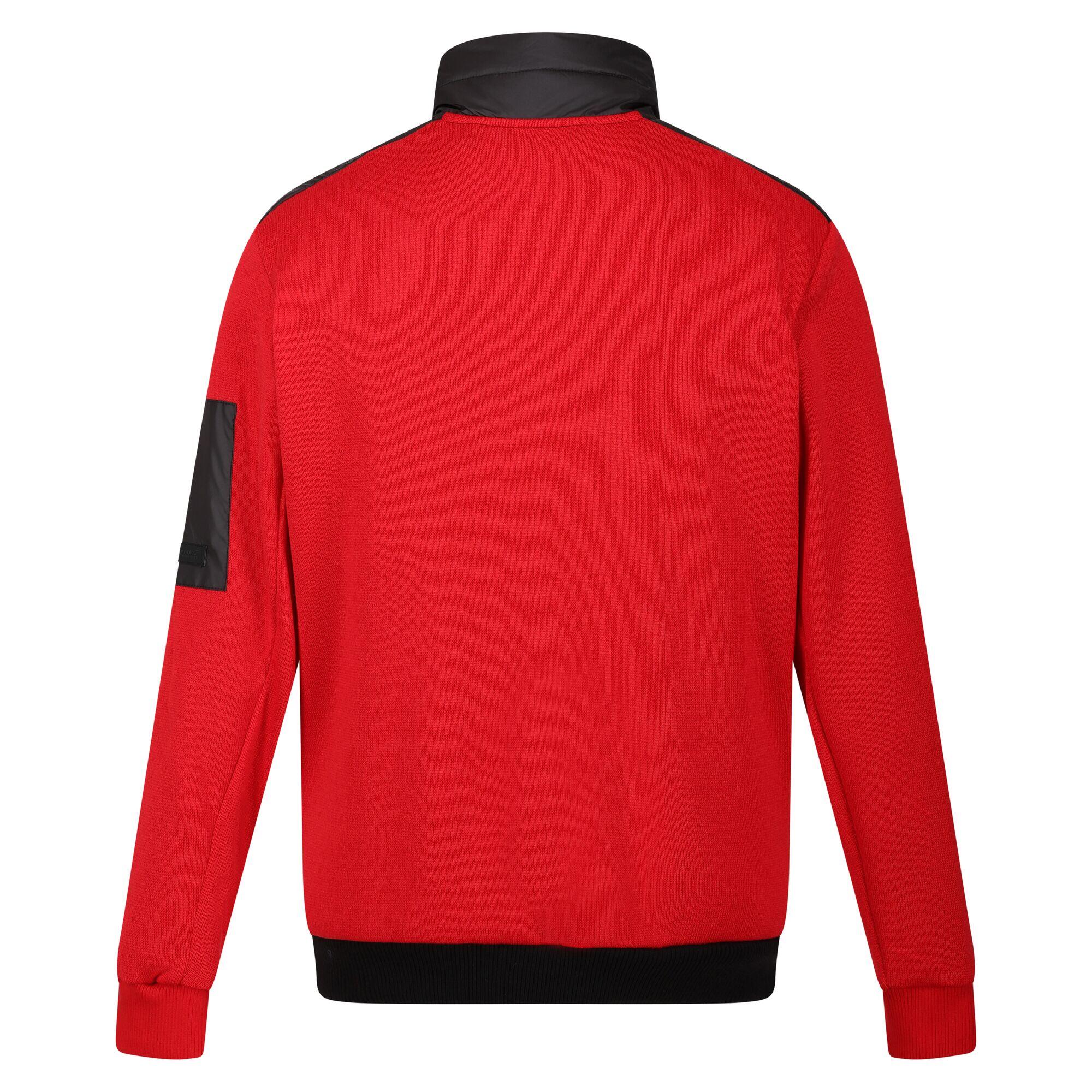 Mens Colliston Baffled Fleece Jacket (Black/Danger Red) 2/5