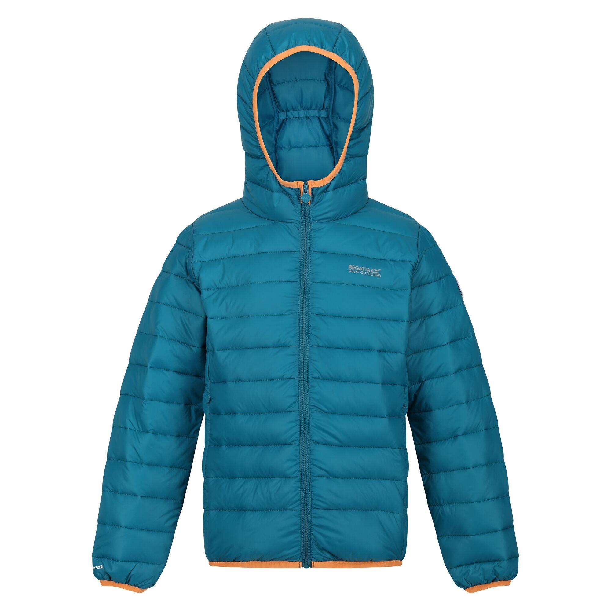 REGATTA Childrens/Kids Marizion Hooded Padded Jacket (Gulfstream/Sea Haze)