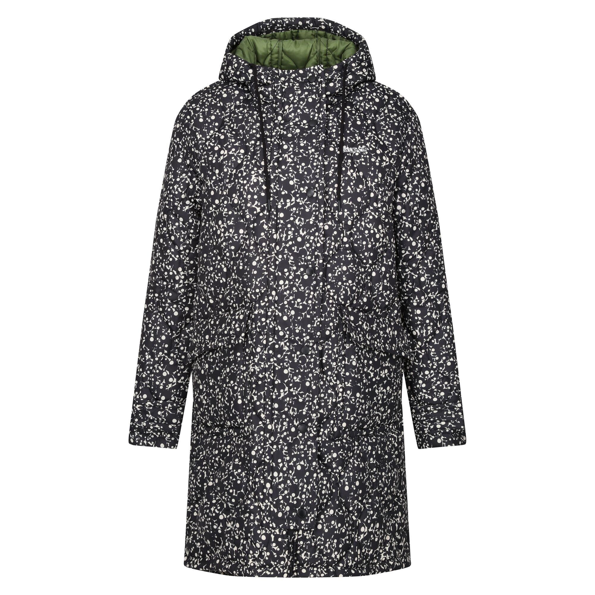 REGATTA Womens/Ladies Orla Kiely AllOver Print Midi Padded Jacket (Berry Bubble Black)