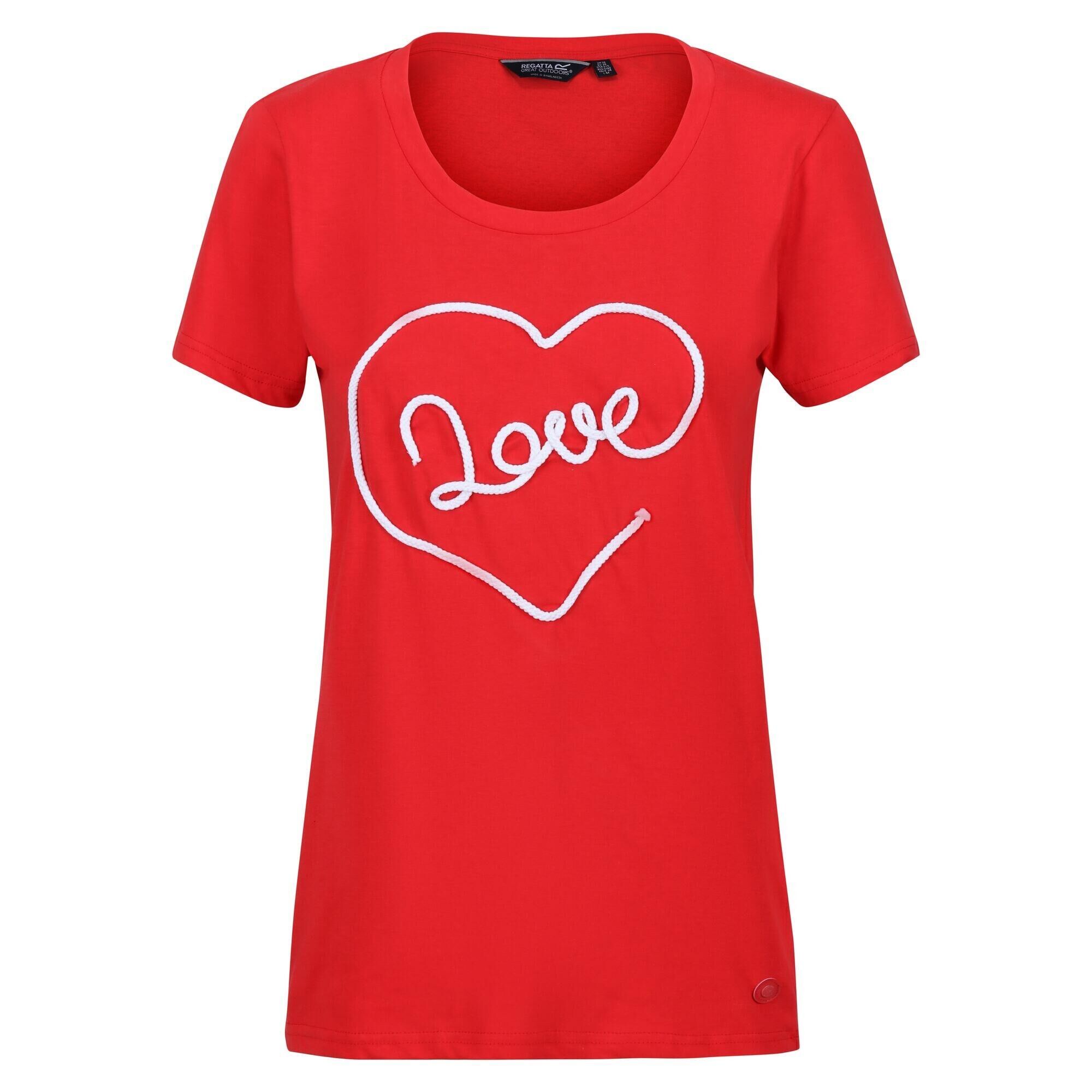 REGATTA Womens/Ladies Filandra VII Love TShirt (Miami Red)