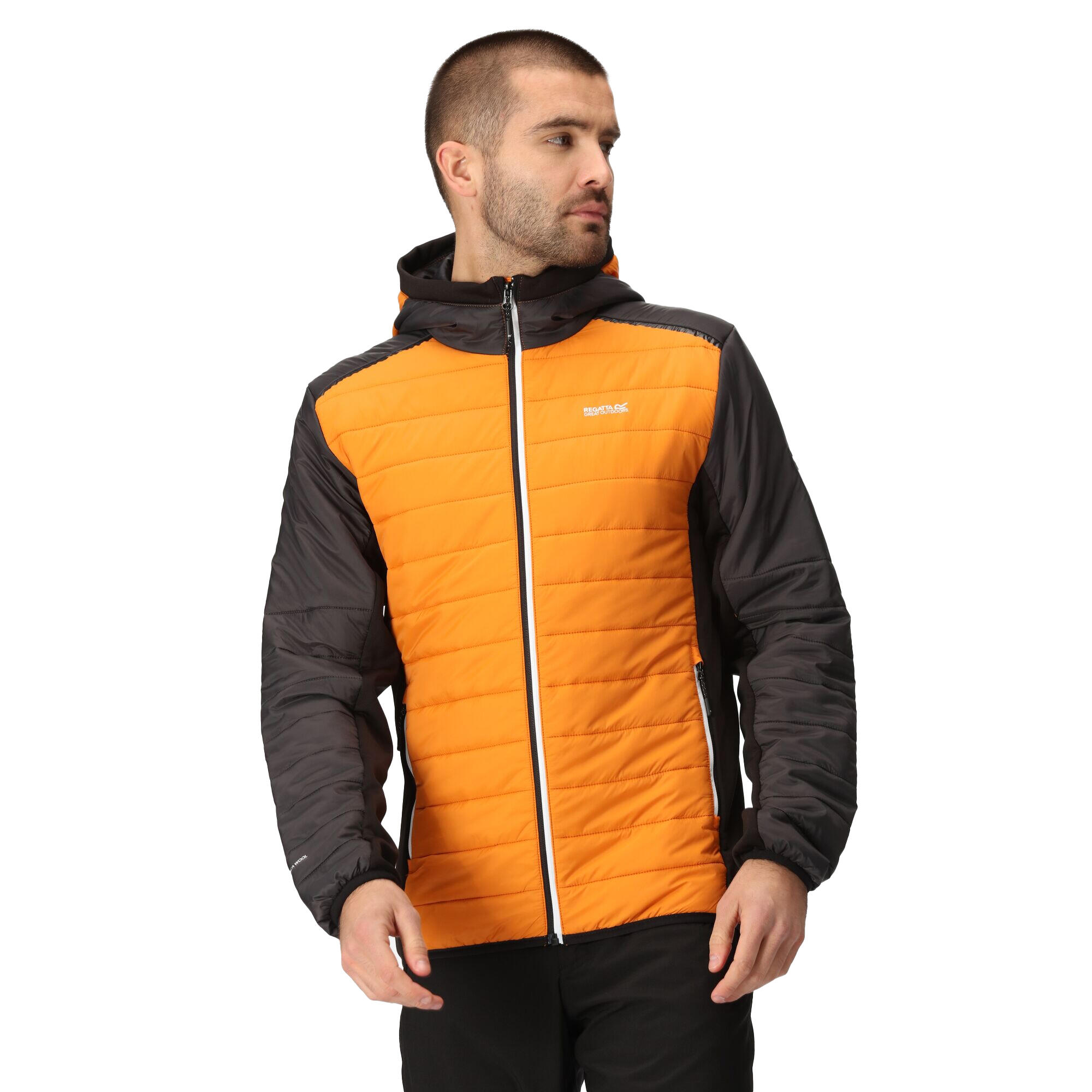 Mens Trutton II Baffled Padded Jacket (Orange Pepper/Ash) 4/5