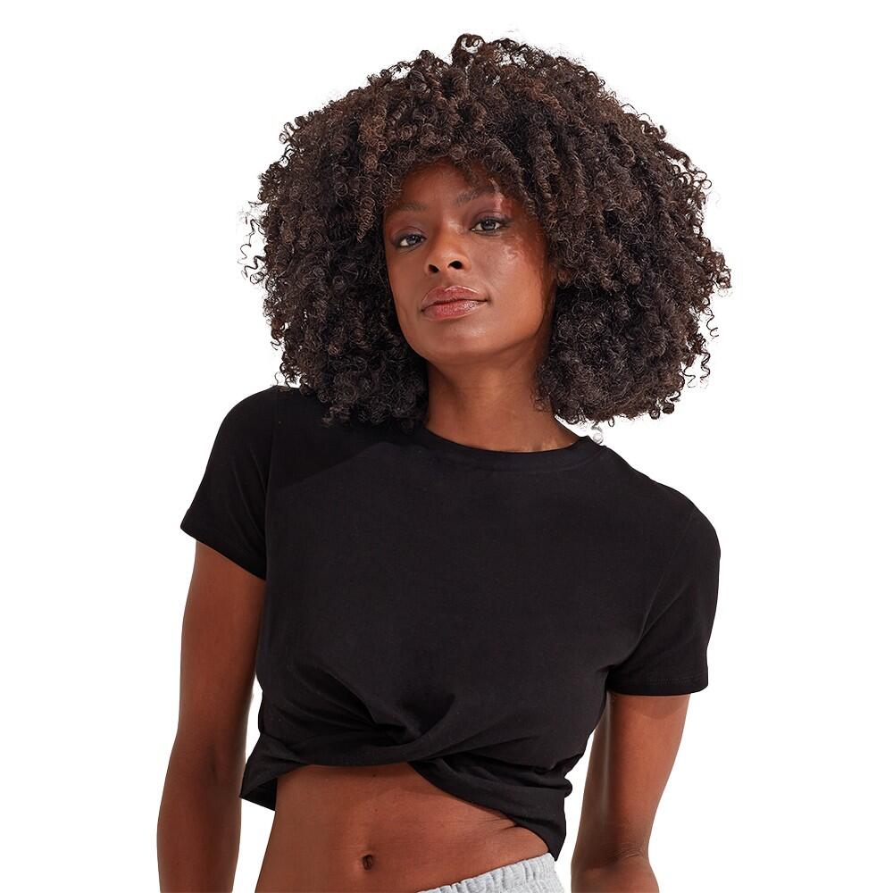 Kurzes Top Gedreht für Damen Schwarz 3/3