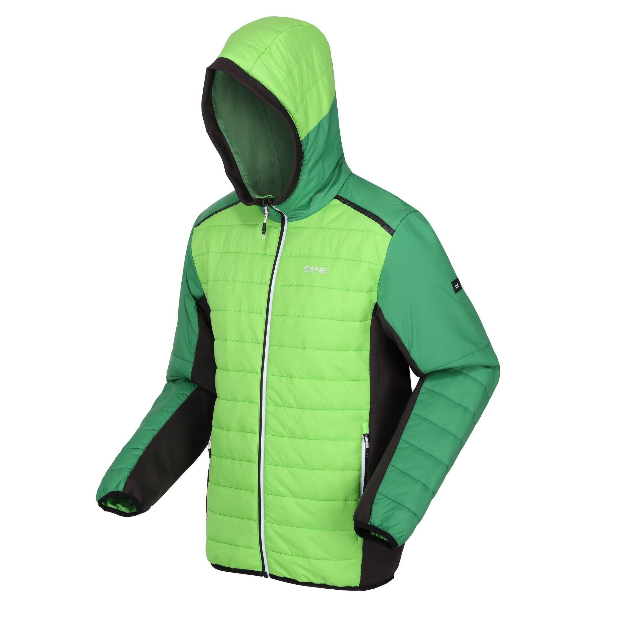 Mens Trutton II Baffled Padded Jacket (Jasmine Green/Field Green) 3/5