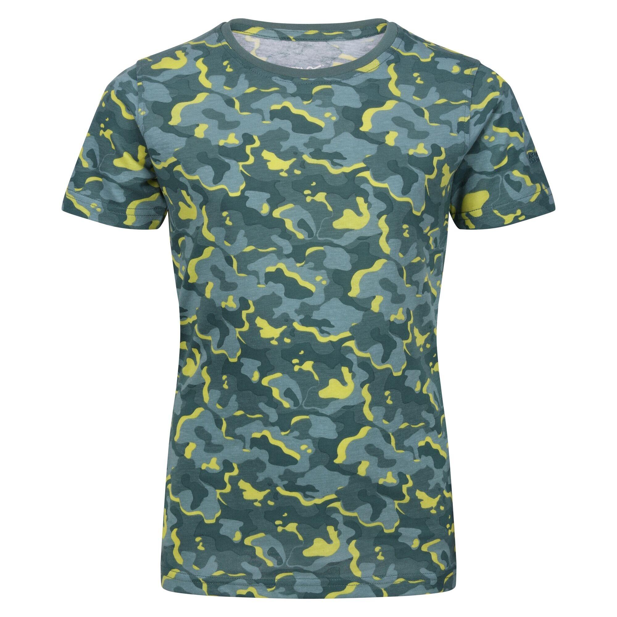 REGATTA Childrens/Kids Bosley VI Camouflage TShirt (Sea Pine)