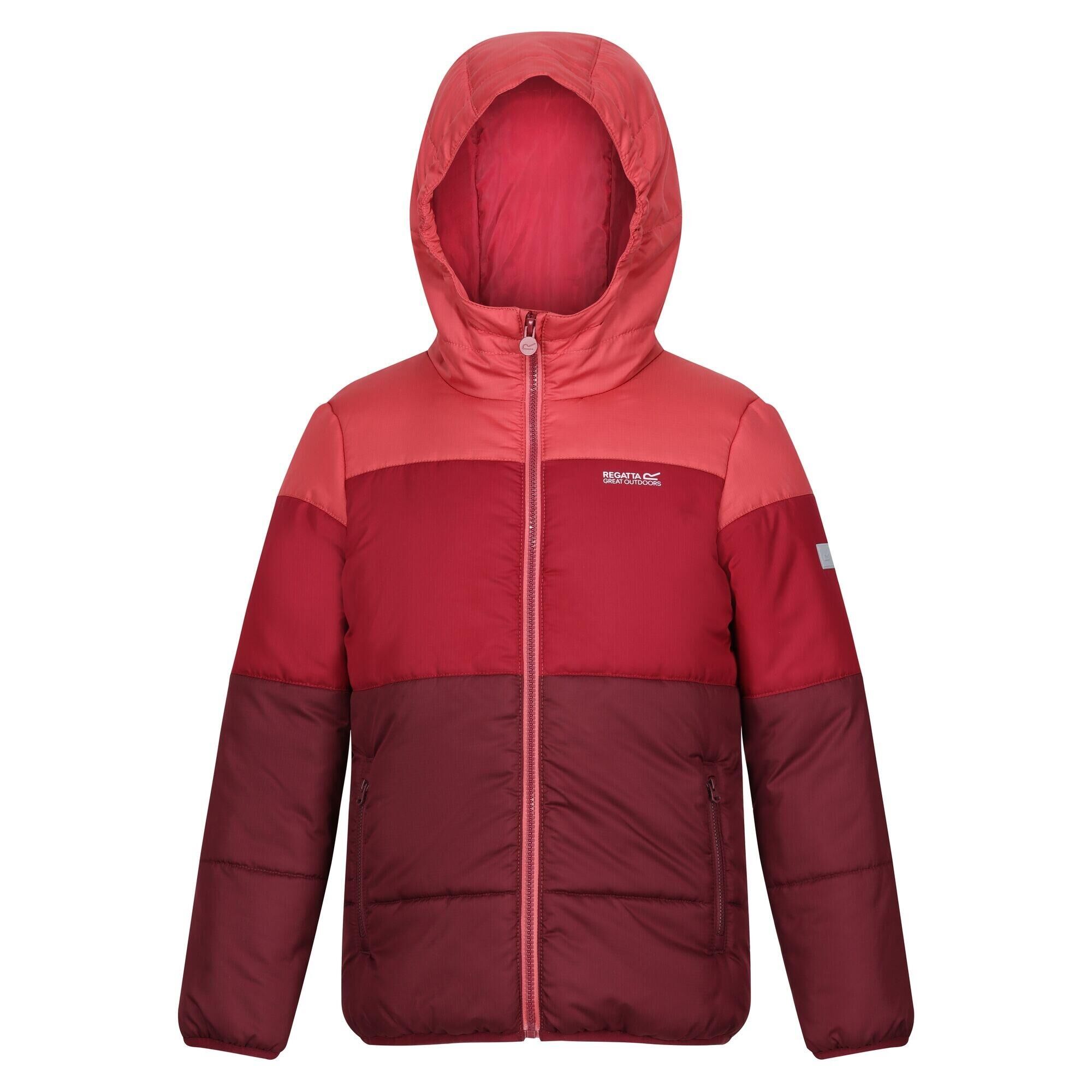 REGATTA Childrens/Kids Lofthouse VII Terrain Print Padded Jacket (Mineral Red/Rumba Red)