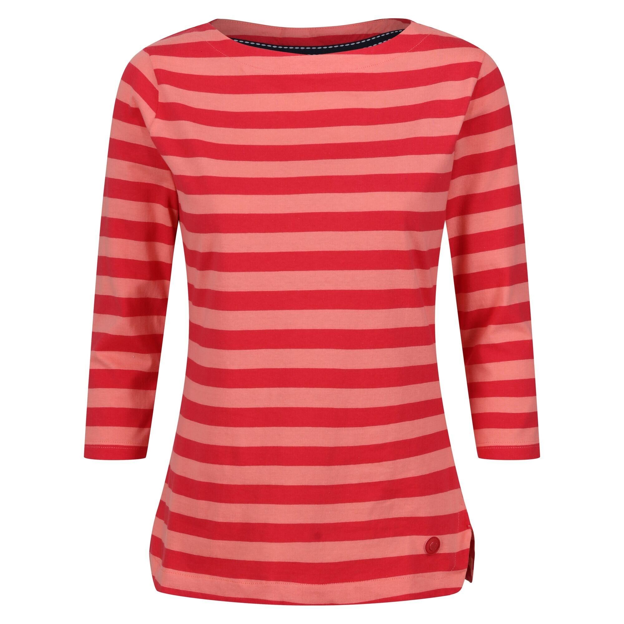 REGATTA Womens/Ladies Bayla 3/4 Sleeve TShirt (Shell Pink/Miami Red)
