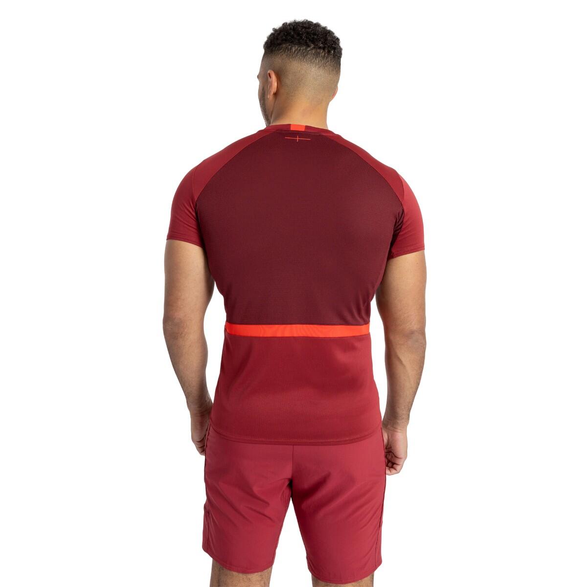 Mens 23/24 England Rugby Gym TShirt (Tibetan Red/Zinfandel/Flame Scarlet) 2/4