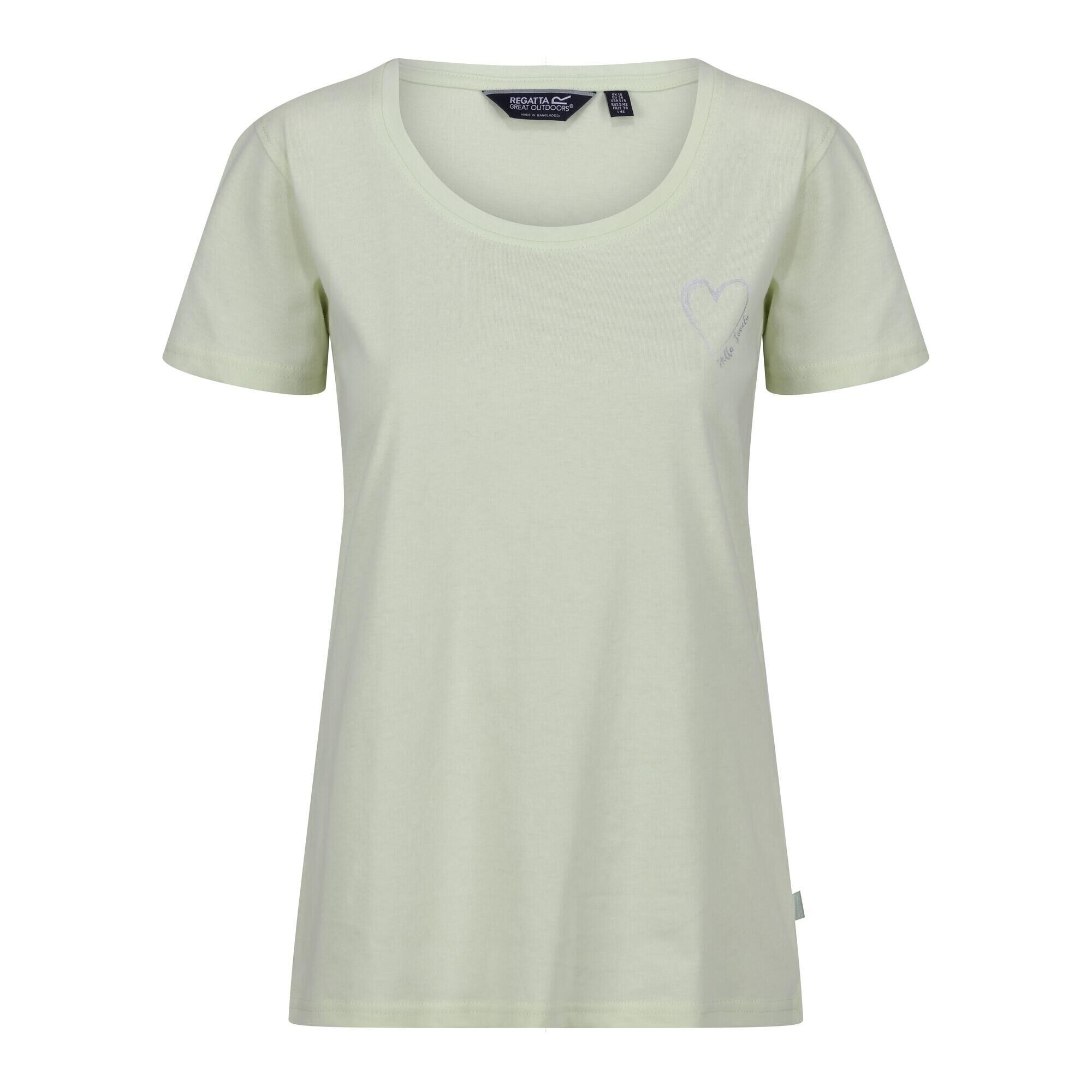 REGATTA Womens/Ladies Filandra VII Love TShirt (Lime Cream)