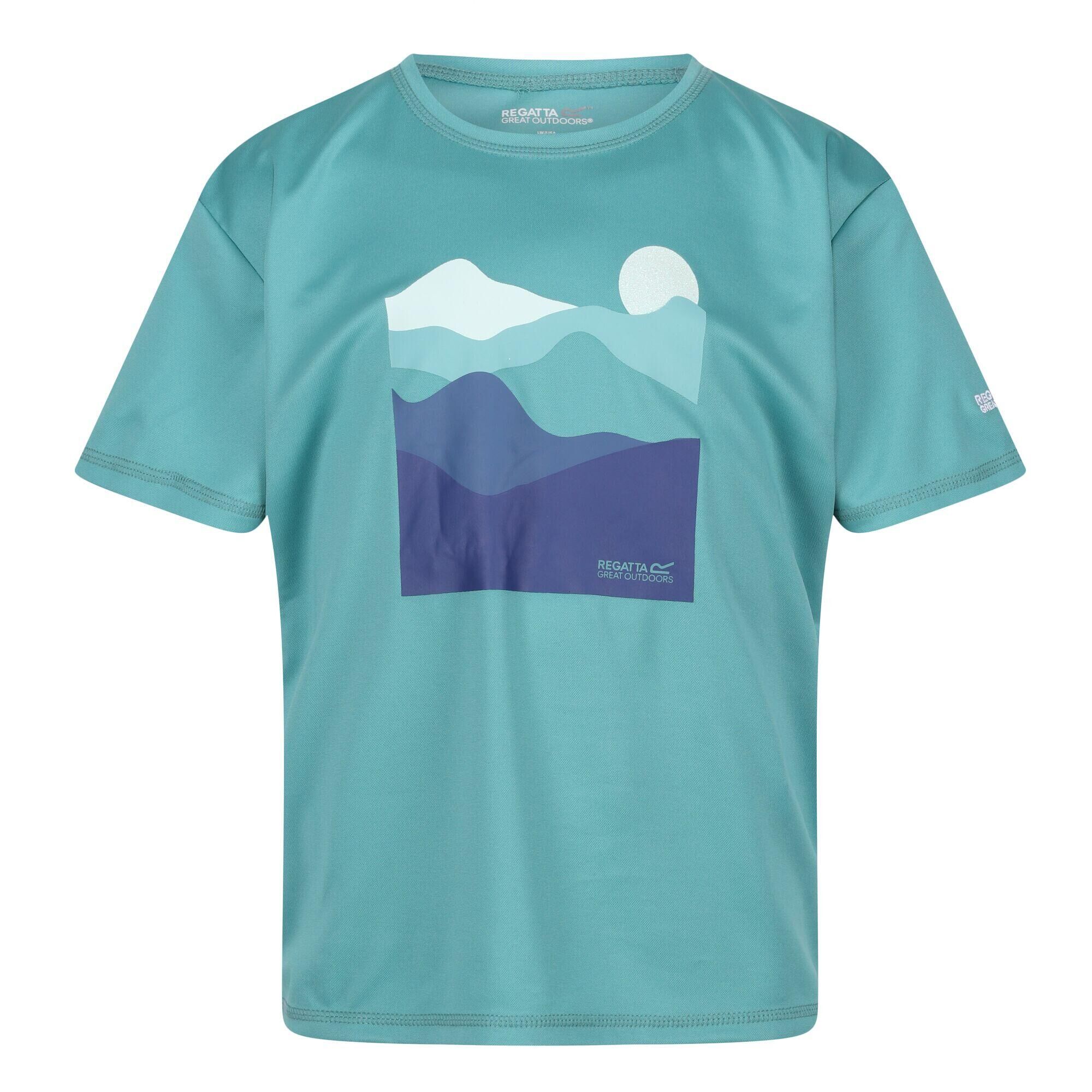 REGATTA Childrens/Kids Alvarado VII Mountain TShirt (Bristol Blue)