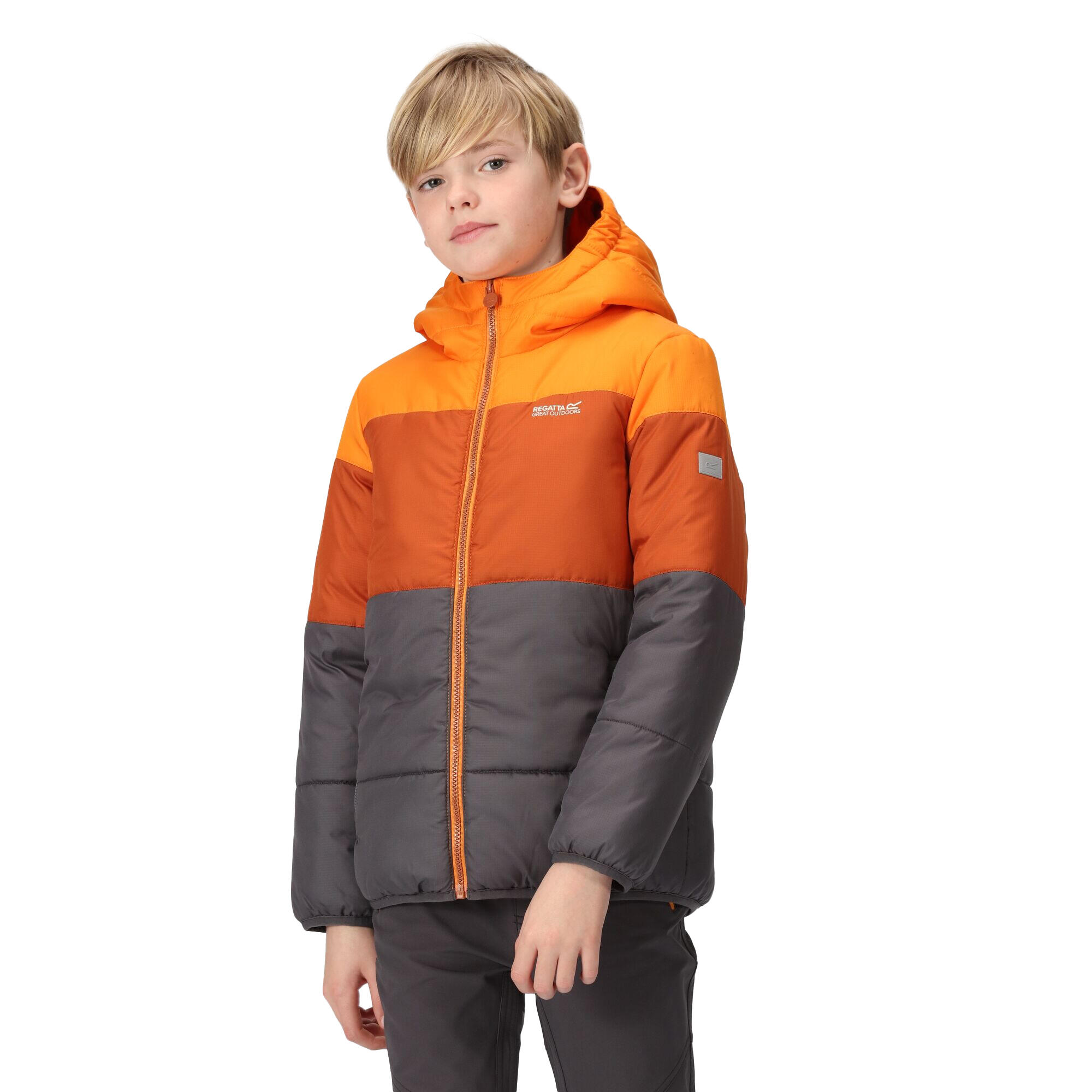 Childrens/Kids Lofthouse VII Terrain Print Padded Jacket (Orange Pepper/Burnt 4/5
