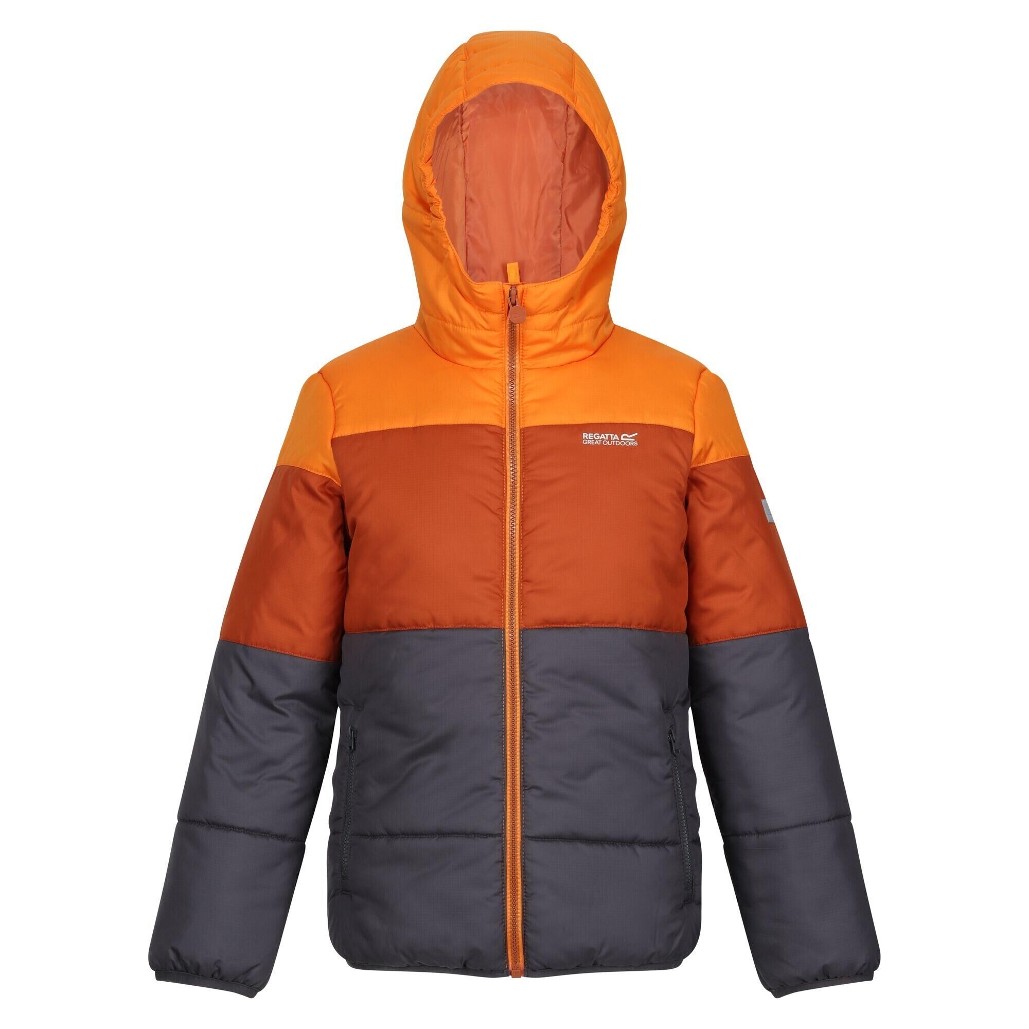 REGATTA Childrens/Kids Lofthouse VII Terrain Print Padded Jacket (Orange Pepper/Burnt