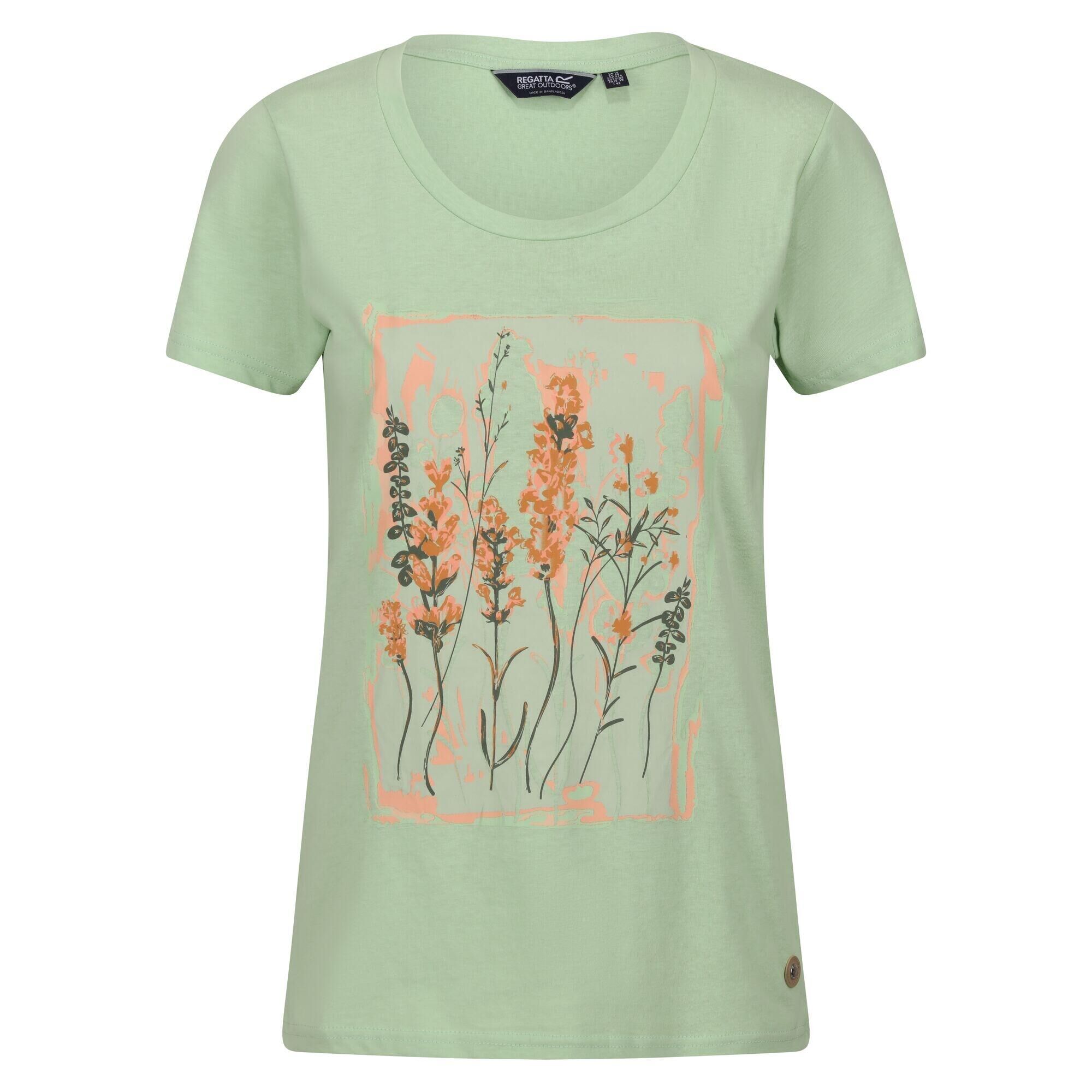 REGATTA Womens/Ladies Filandra VII Plants TShirt (Quiet Green)