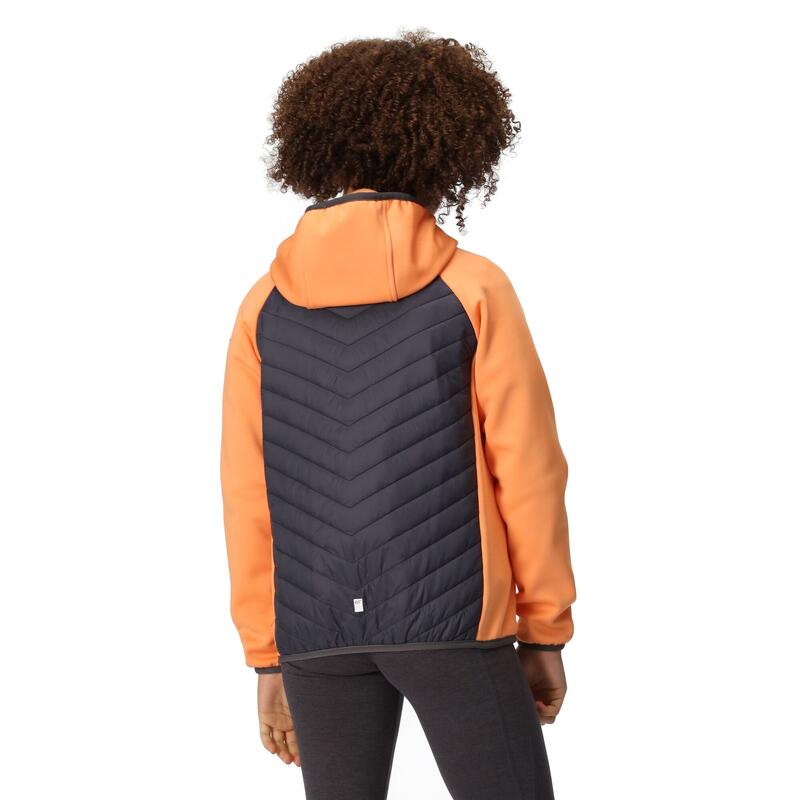 Chaqueta Acolchada Kielder Hybrid VII para Niños/Niñas Albaricoque Crush, Gris